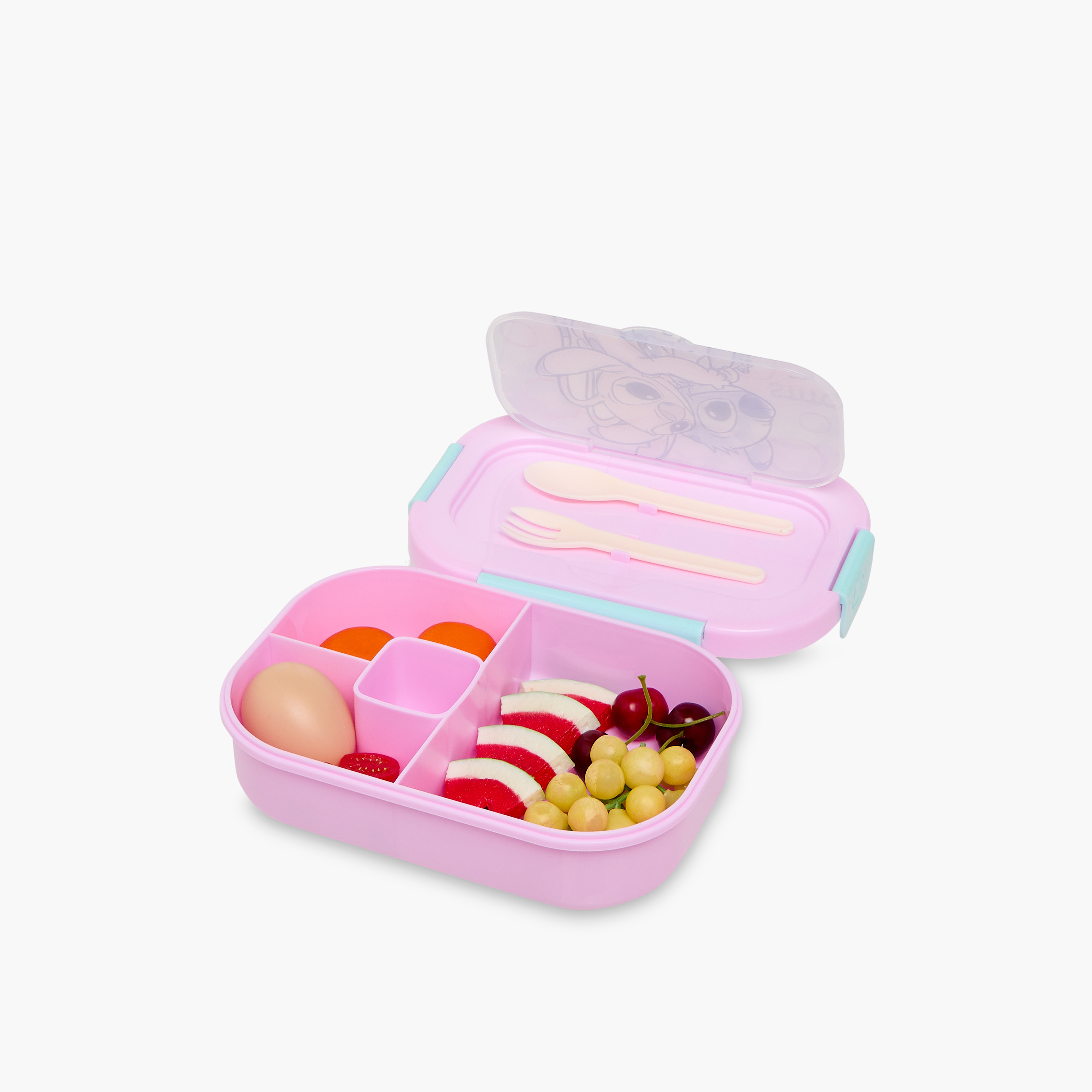 Disney Stitch and Angel Print Lunch Box with Clip Lock Closure-school-lunchessentials-lunchboxes-image-8