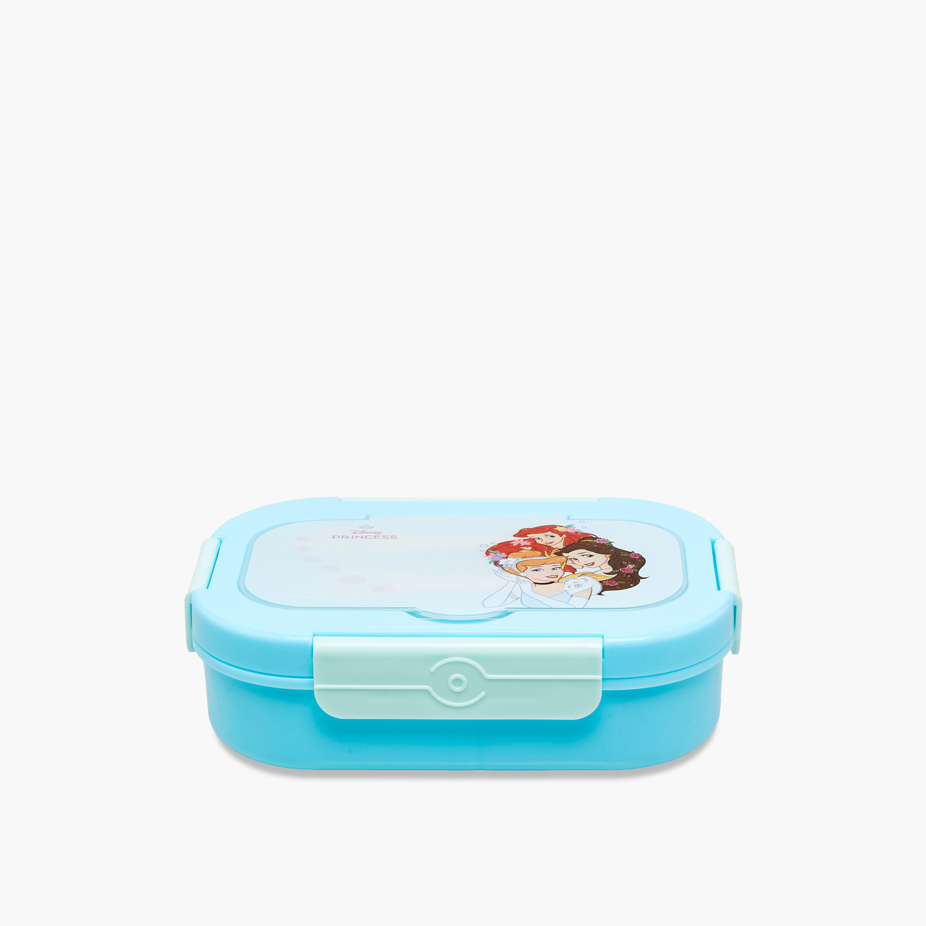 Disney Princess Print Lunch Box with Clip Lock Closure-school-lunchessentials-lunchboxes-image-1