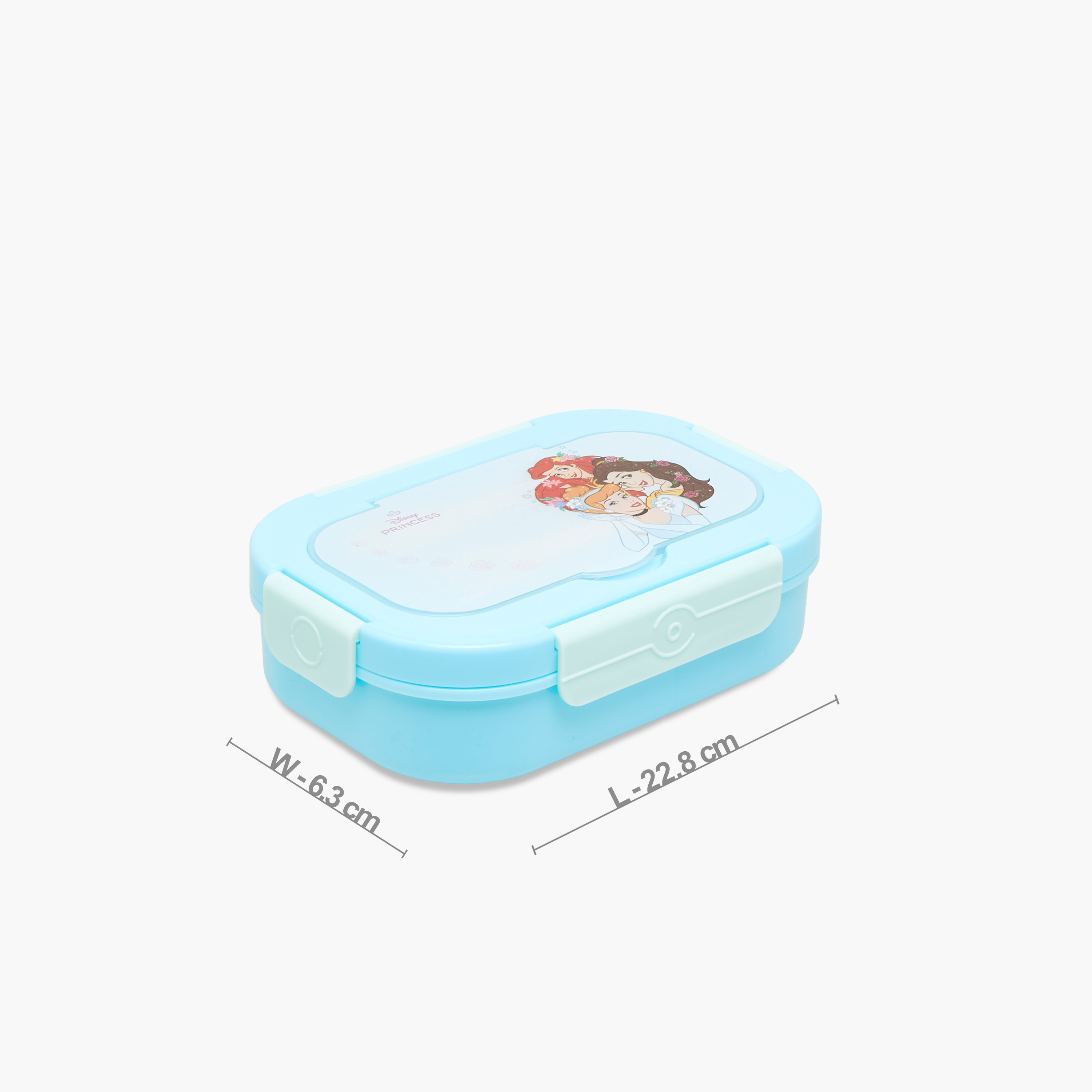 Disney Princess Print Lunch Box with Clip Lock Closure-school-lunchessentials-lunchboxes-image-2
