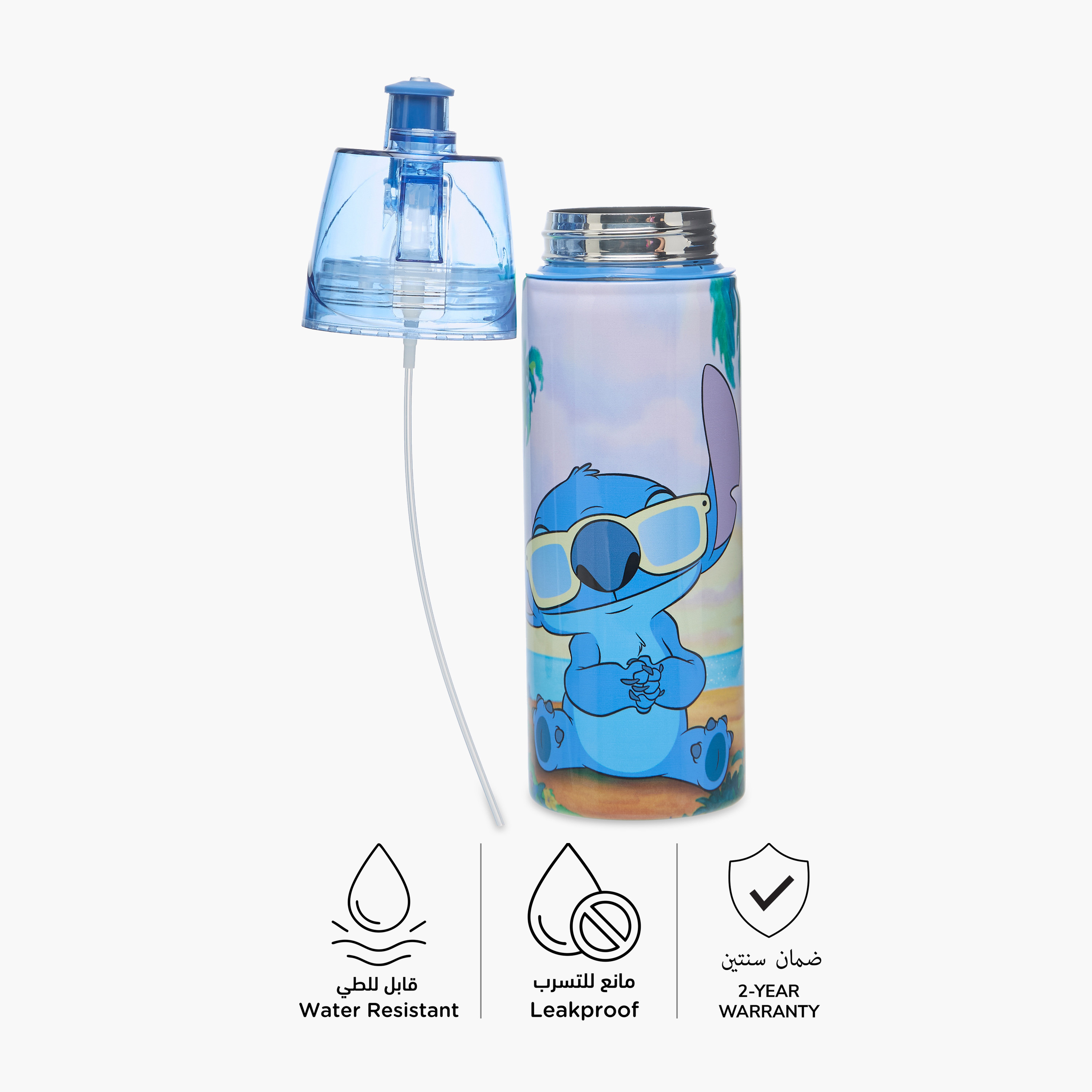 Disney Stitch Stainless Steel Water Bottle with Water Mist Trigger – 500 ml-school-waterbottles-image-2