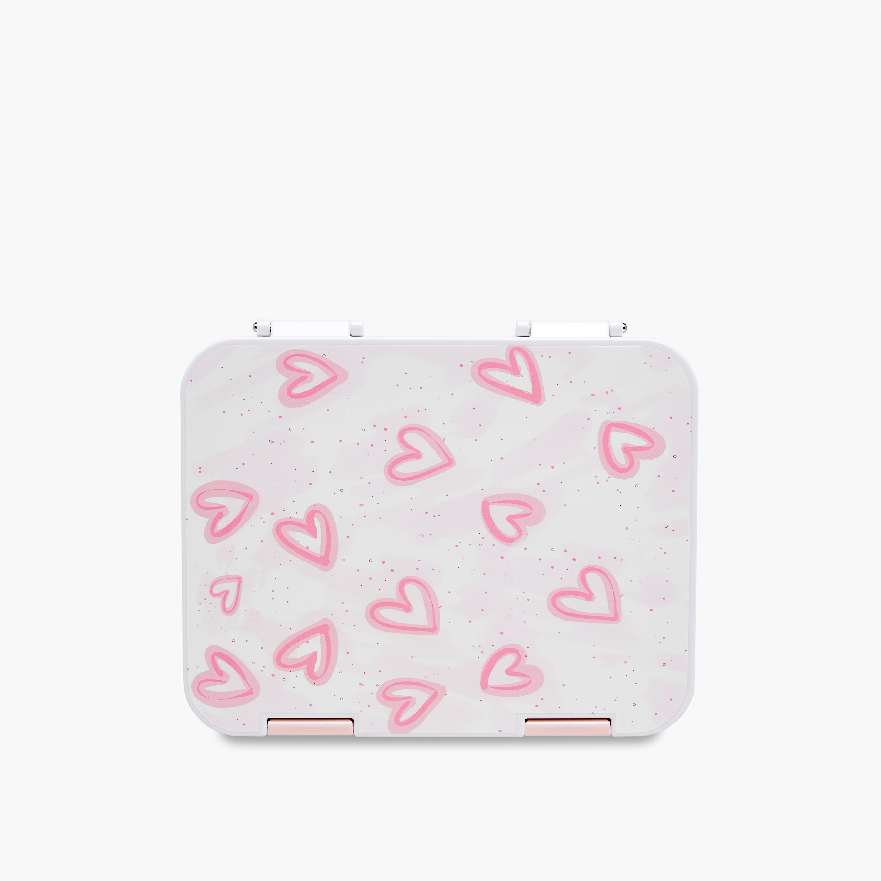 Heart Print Lunch Box with Clip Lock Closure-school-lunchessentials-lunchboxes-image-3