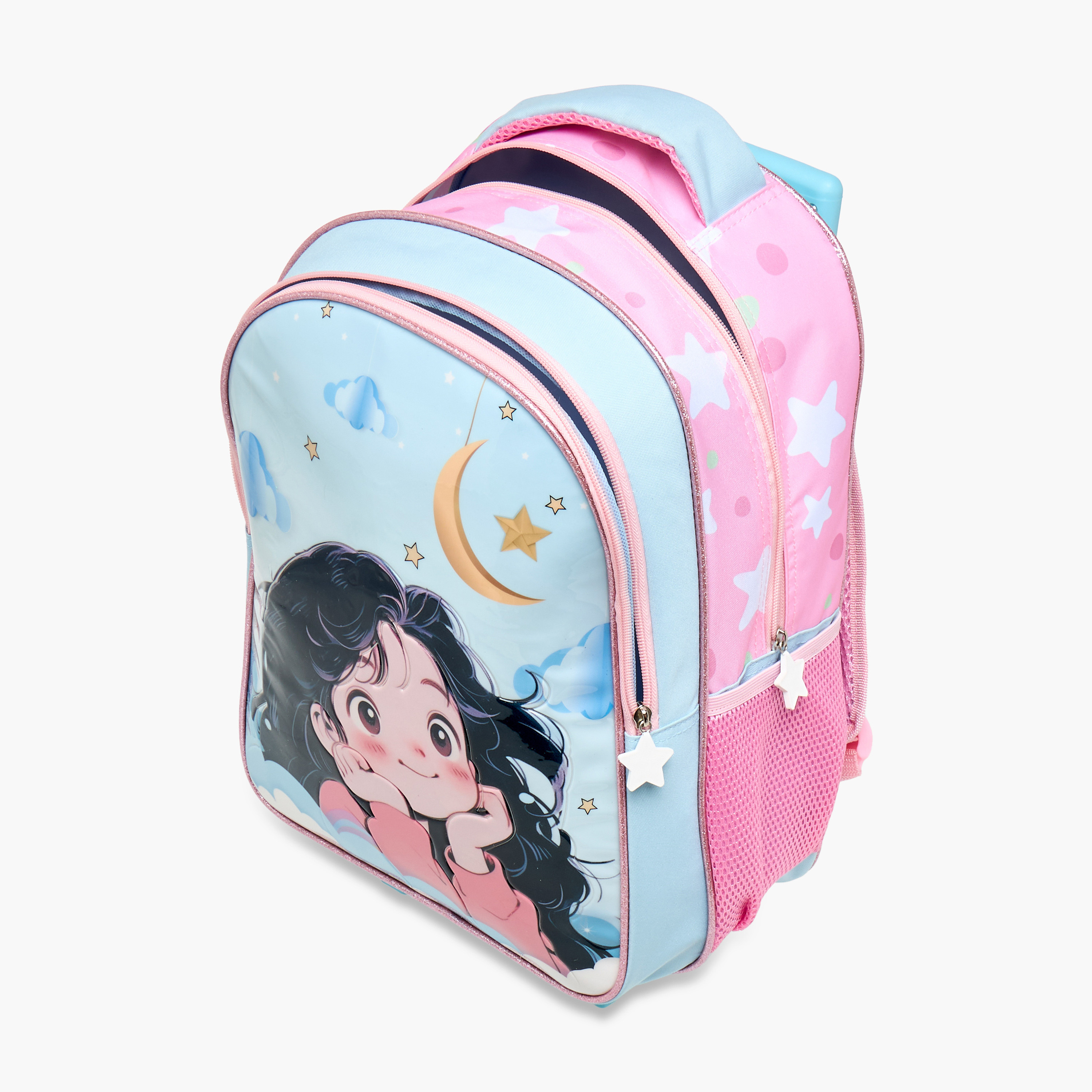 Juniors Graphic Print 5-Piece Trolley Backpack Set - 16 inches-school-bagsandbackpacks-trolleybags-image-17