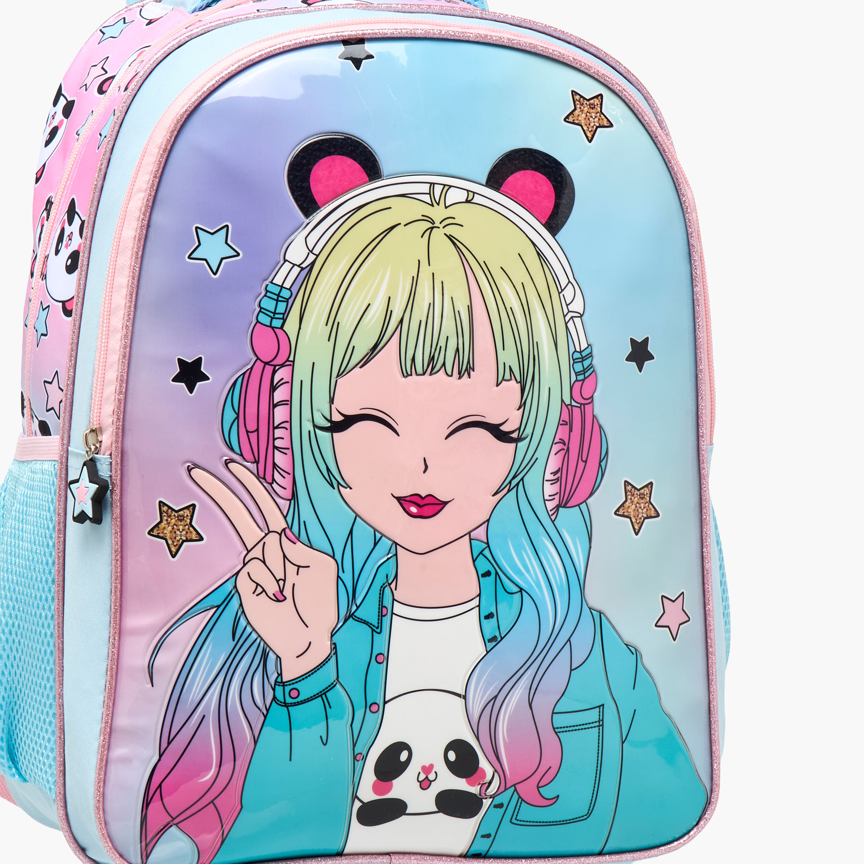 Juniors Graphic Print 5-Piece Trolley Backpack Set - 16 inches-school-bagsandbackpacks-trolleybags-image-12
