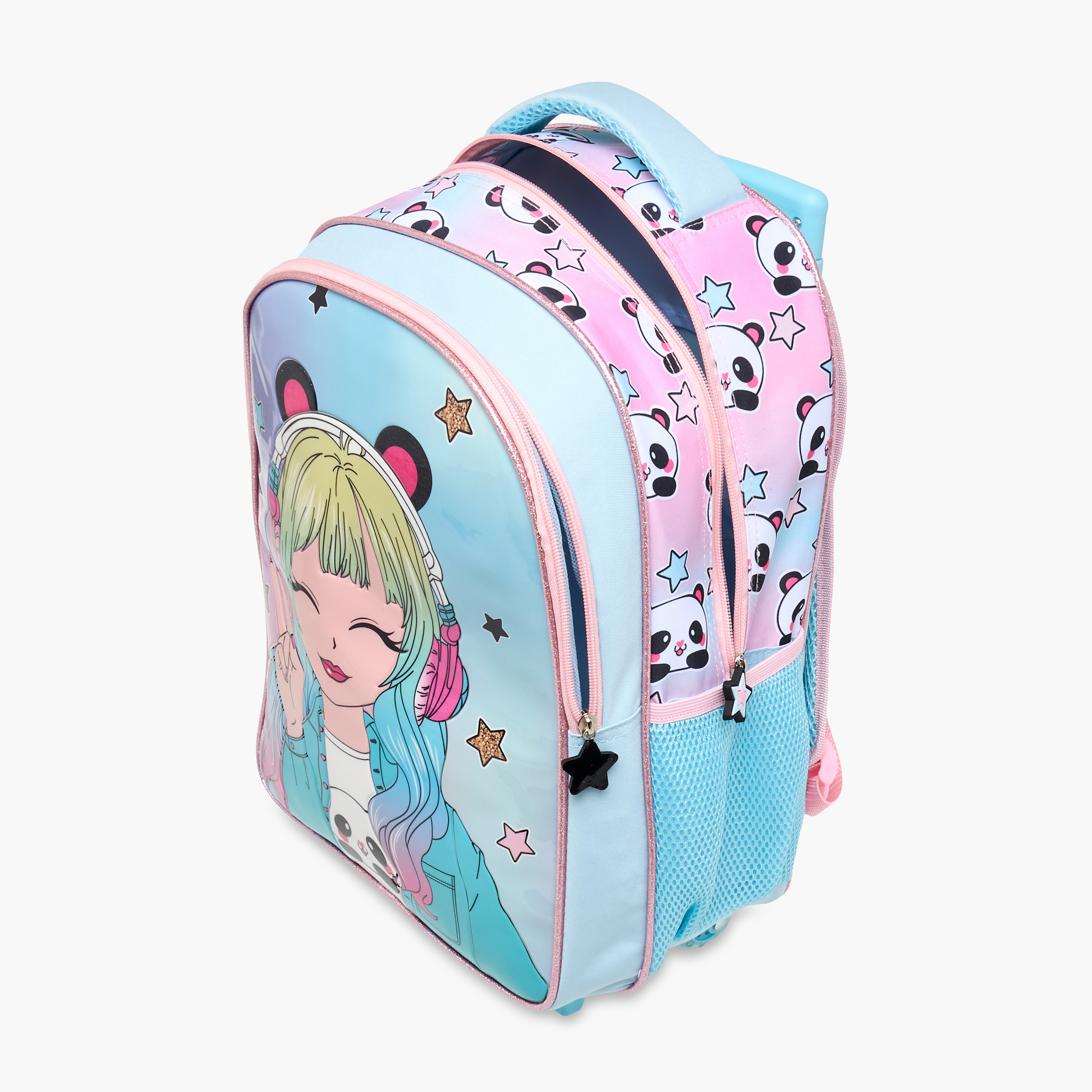 Juniors Graphic Print 5-Piece Trolley Backpack Set - 16 inches-school-bagsandbackpacks-trolleybags-image-18