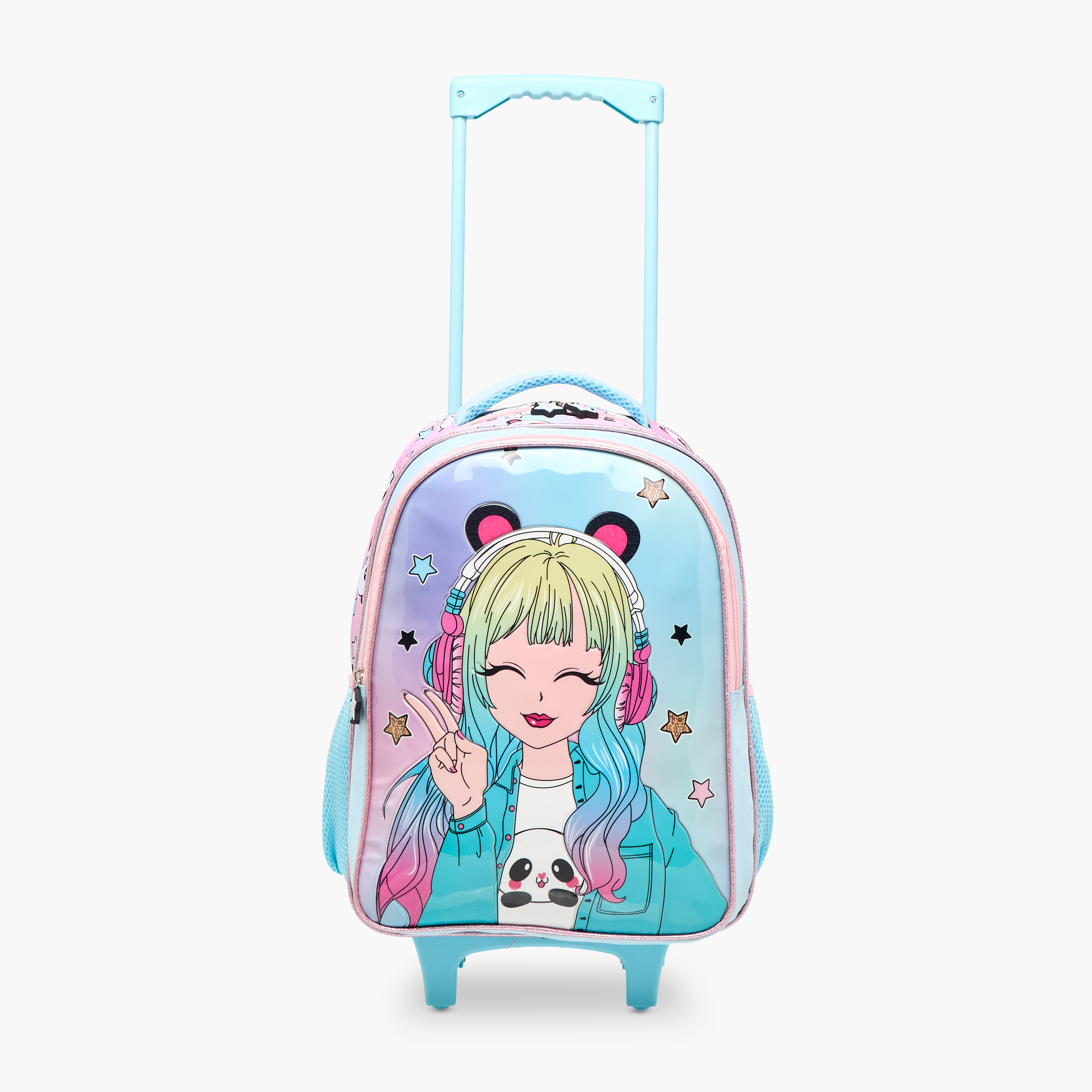 Juniors Graphic Print 5-Piece Trolley Backpack Set - 16 inches-school-bagsandbackpacks-trolleybags-image-10