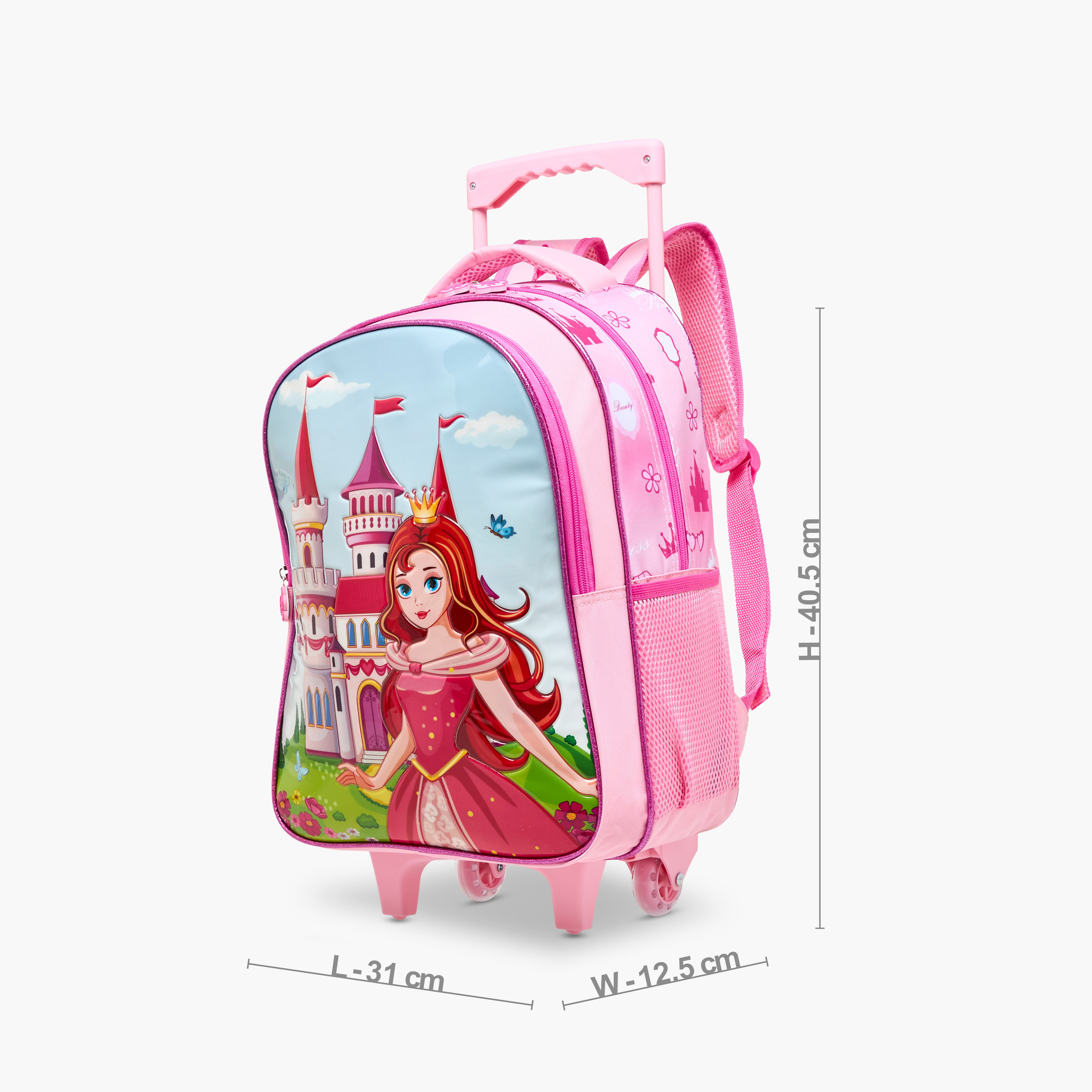 Juniors 5-Piece Princess Print Trolley Backpack Set - 16 inches-school-bagsandbackpacks-trolleybags-image-3