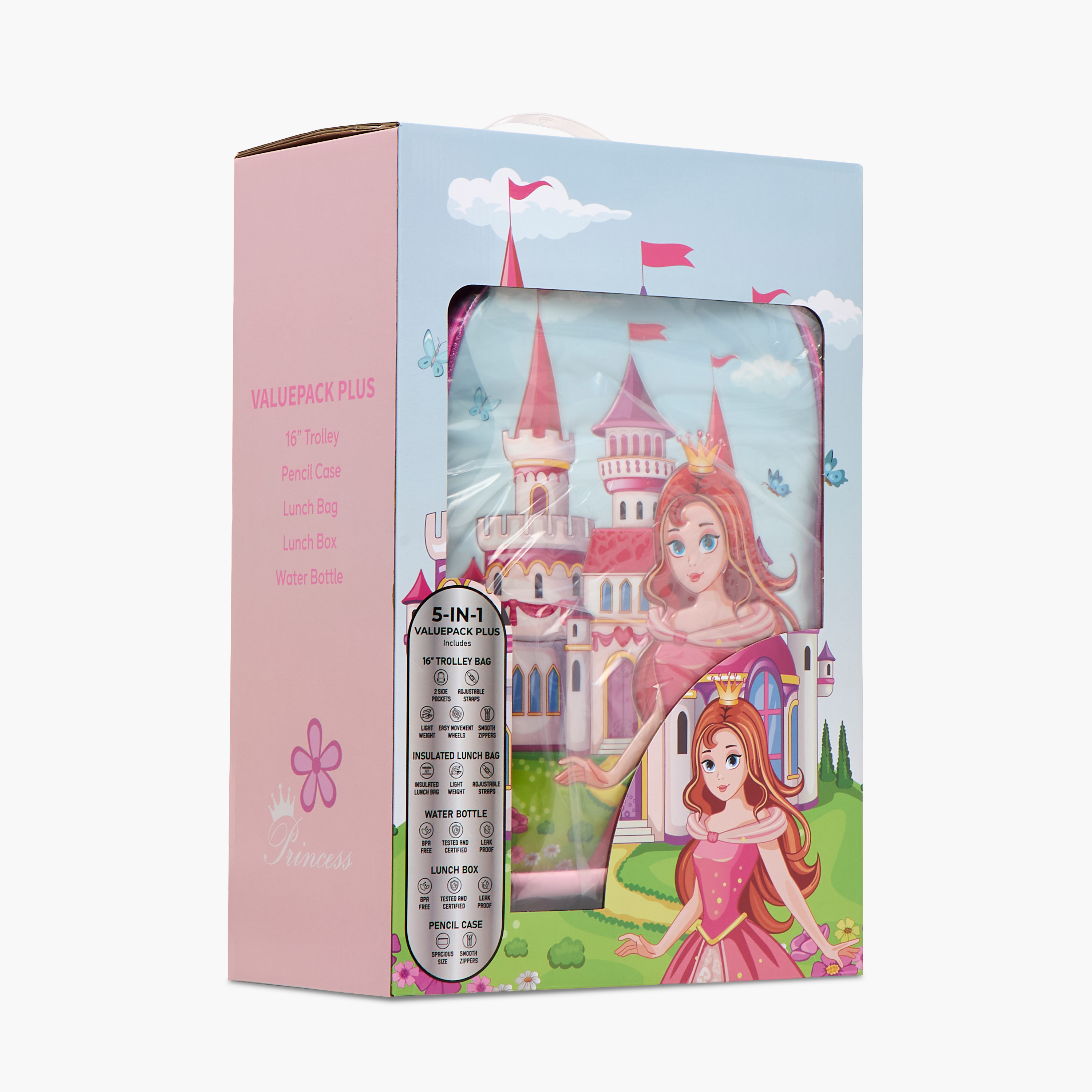 Juniors 5-Piece Princess Print Trolley Backpack Set - 16 inches-school-bagsandbackpacks-trolleybags-image-30