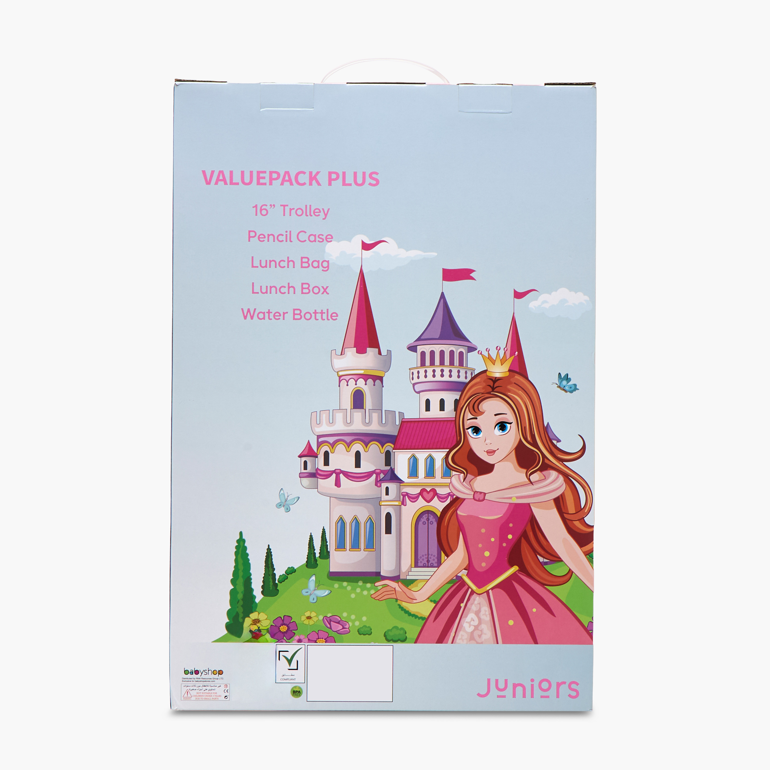 Juniors 5-Piece Princess Print Trolley Backpack Set - 16 inches-school-bagsandbackpacks-trolleybags-image-31