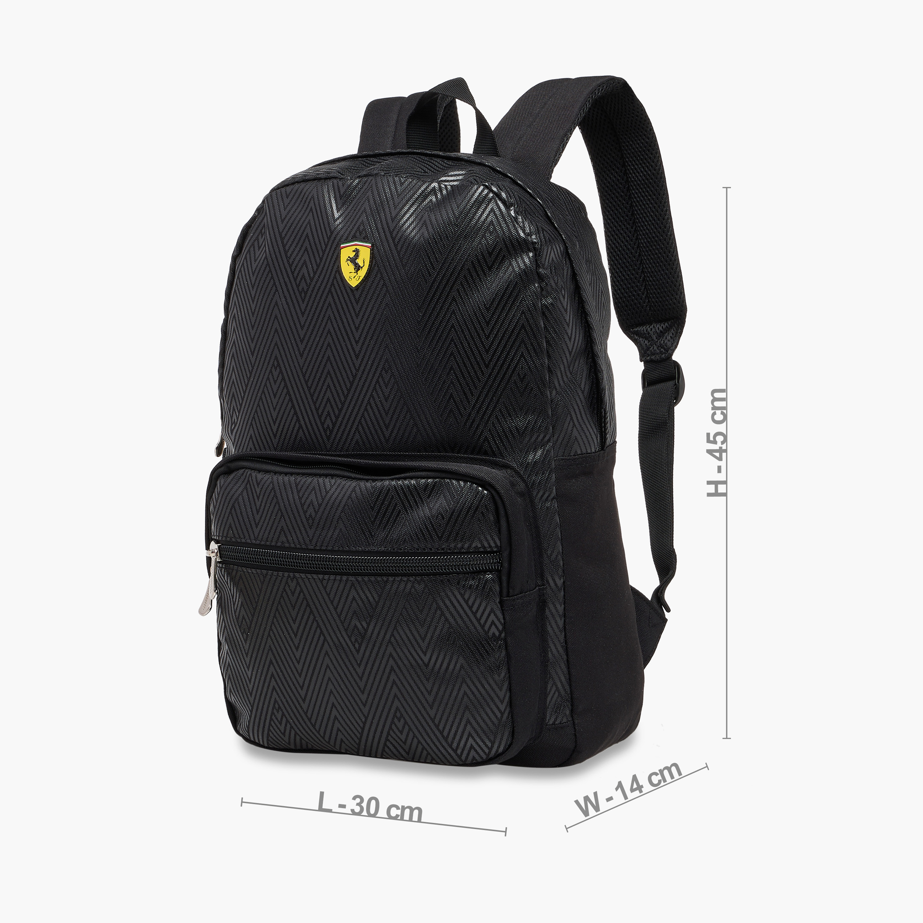 Ferrari Textured Backpack with Adjustable Straps and Zip Closure - 17 inches-school-bagsandbackpacks-backpacks-image-2