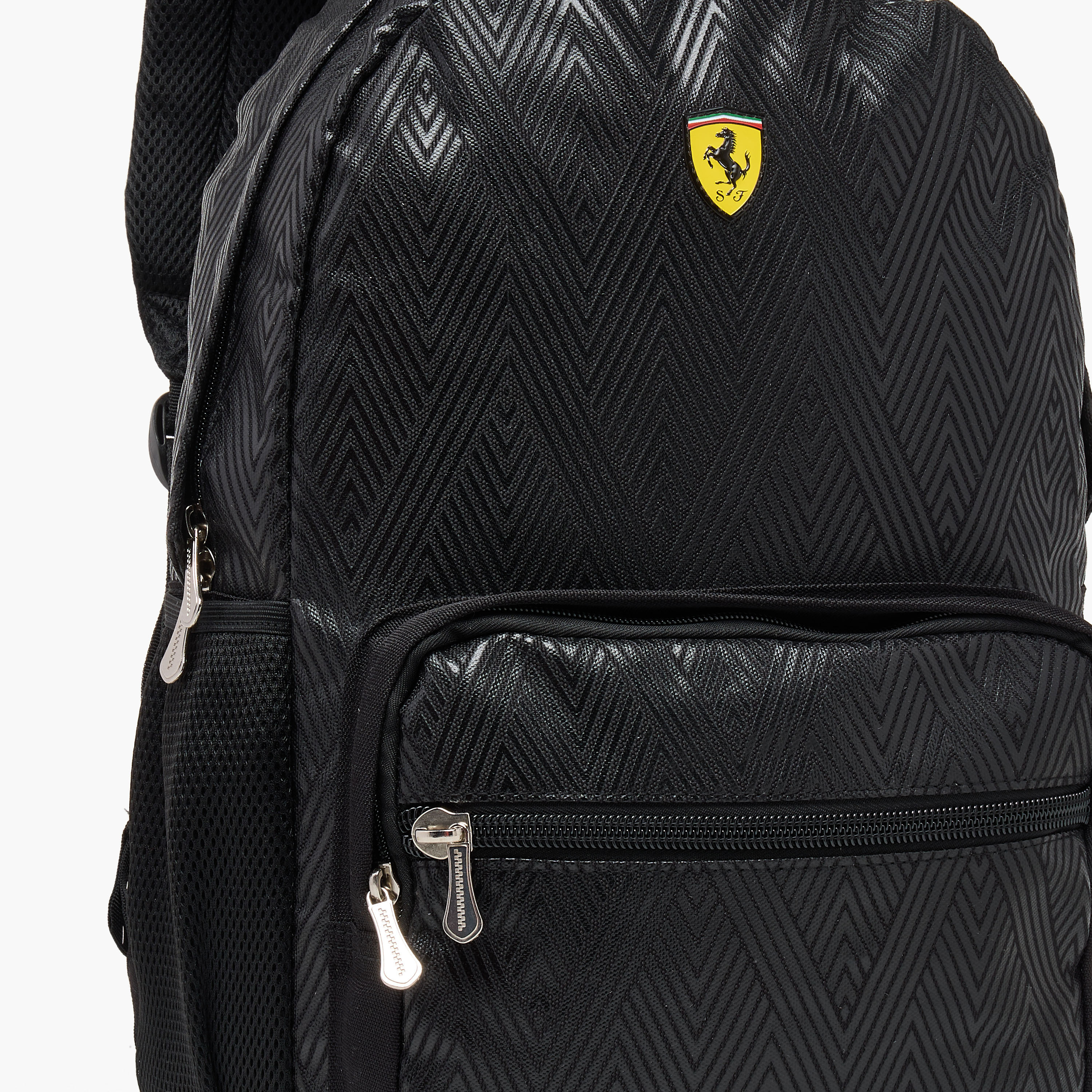 Ferrari Textured Backpack with Adjustable Straps and Zip Closure - 17 inches-school-bagsandbackpacks-backpacks-image-7