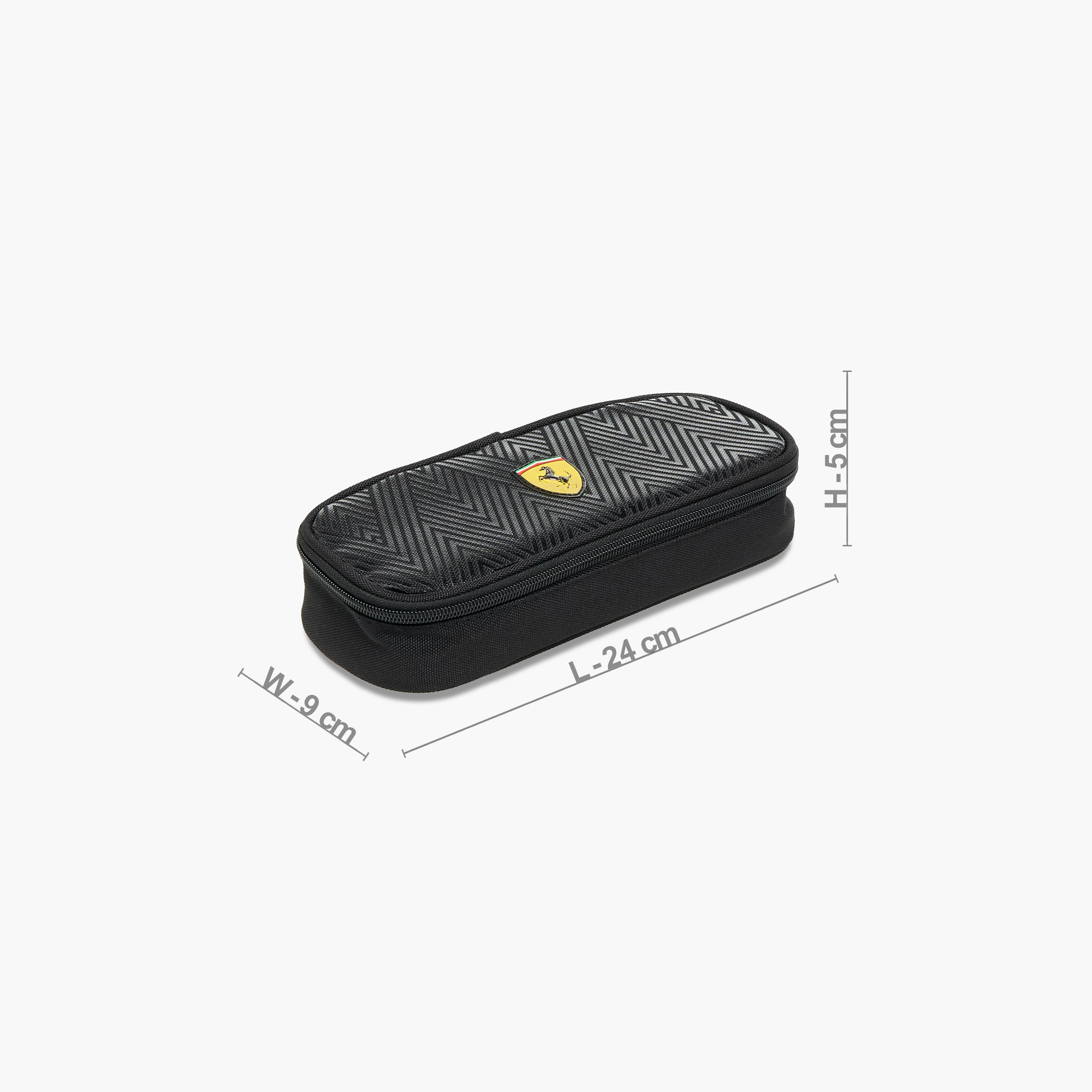 Ferrari Textured Pencil Pouch with Zip Closure-school-stationery-pencilcases-image-2