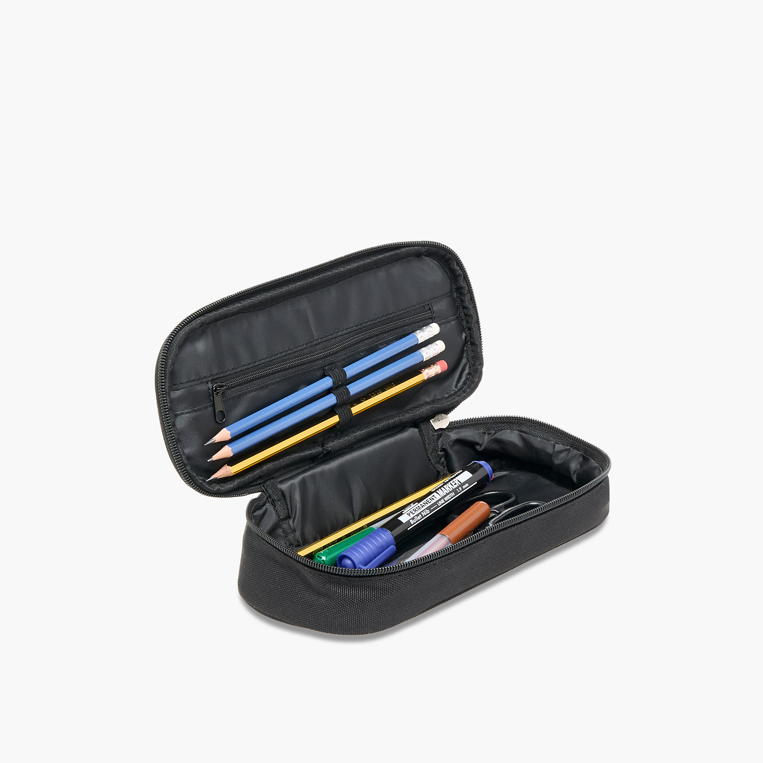 Ferrari Textured Pencil Pouch with Zip Closure-school-stationery-pencilcases-image-5