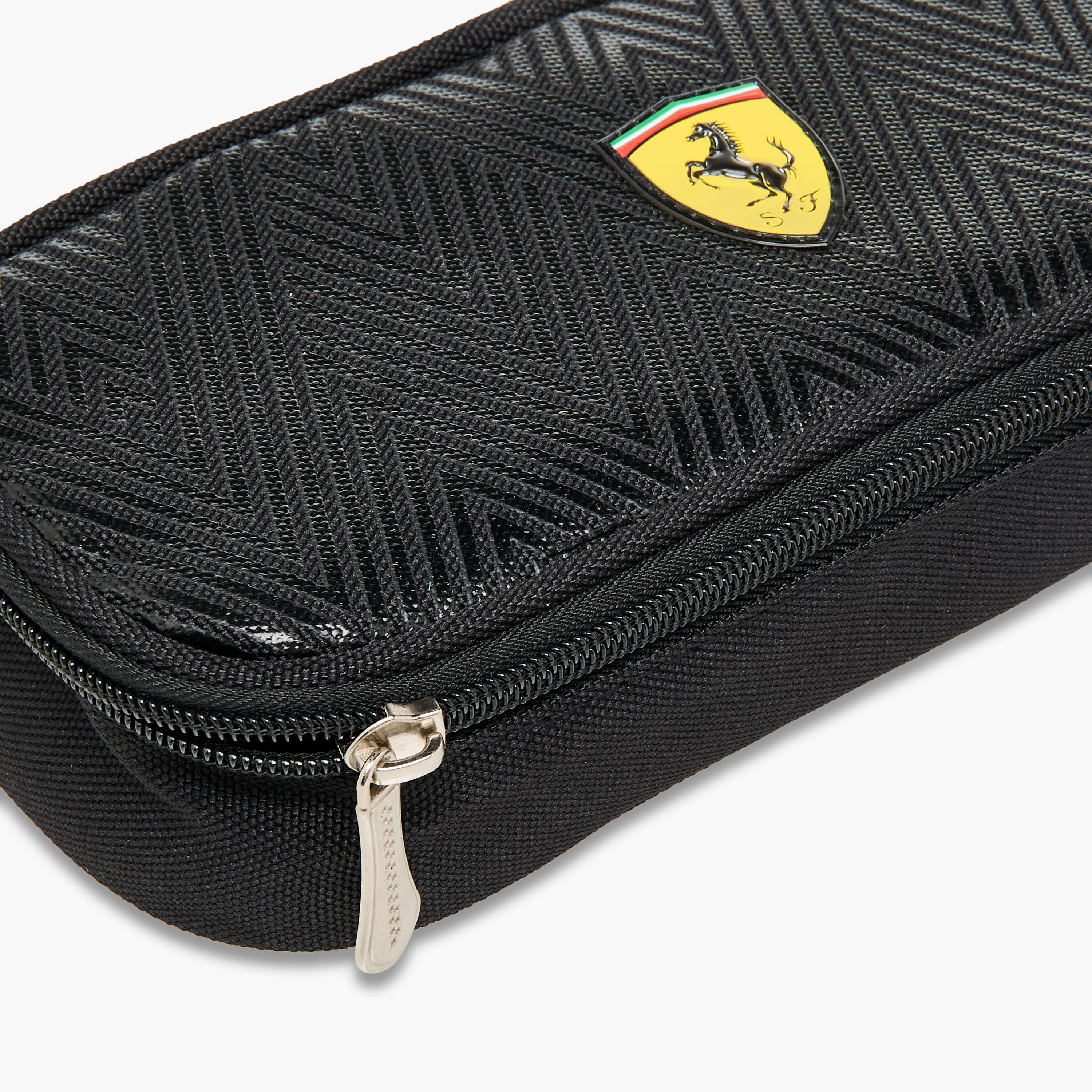 Ferrari Textured Pencil Pouch with Zip Closure-school-stationery-pencilcases-image-6