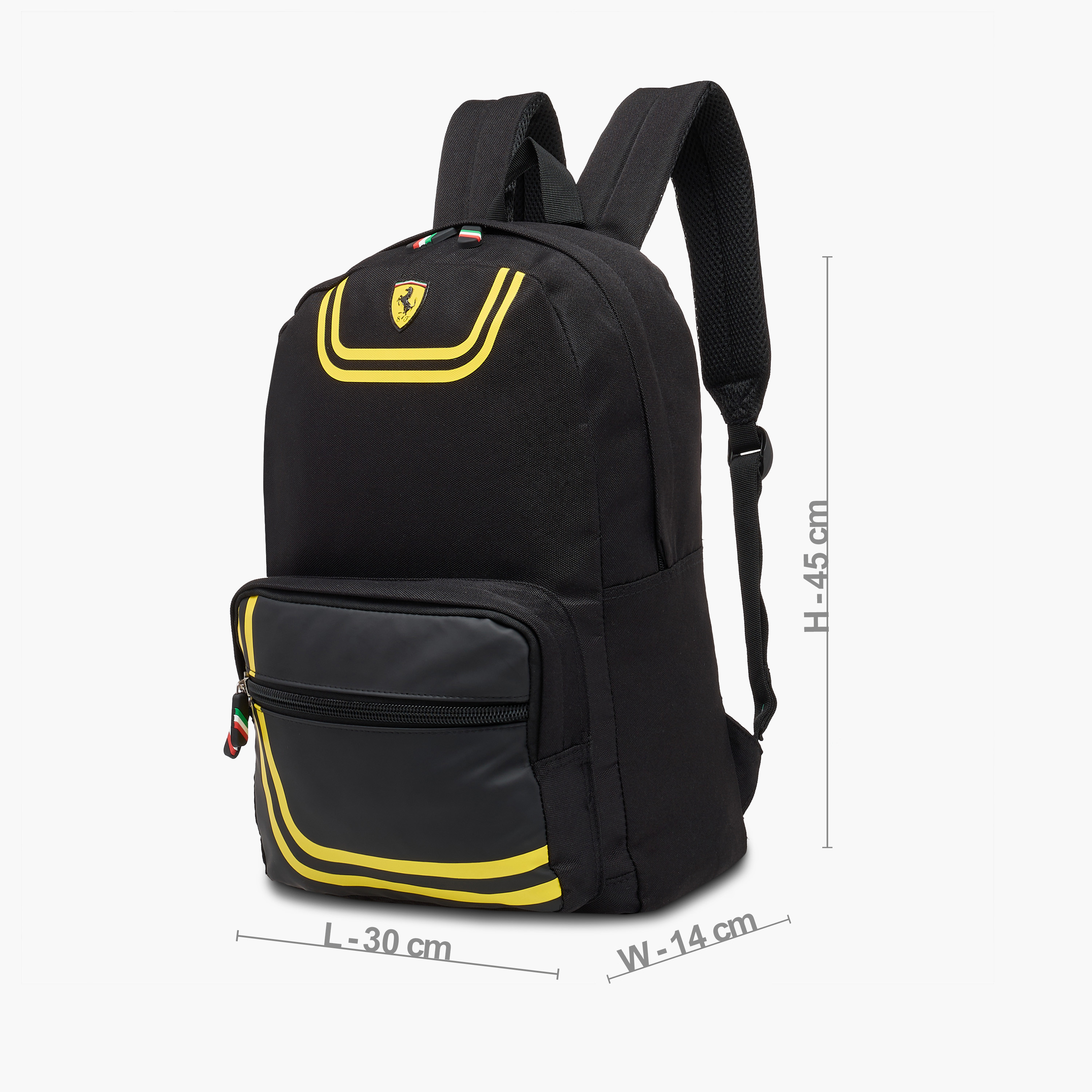 Ferrari Textured Backpack with Adjustable Straps and Zip Closure - 17 inches-school-bagsandbackpacks-backpacks-image-2