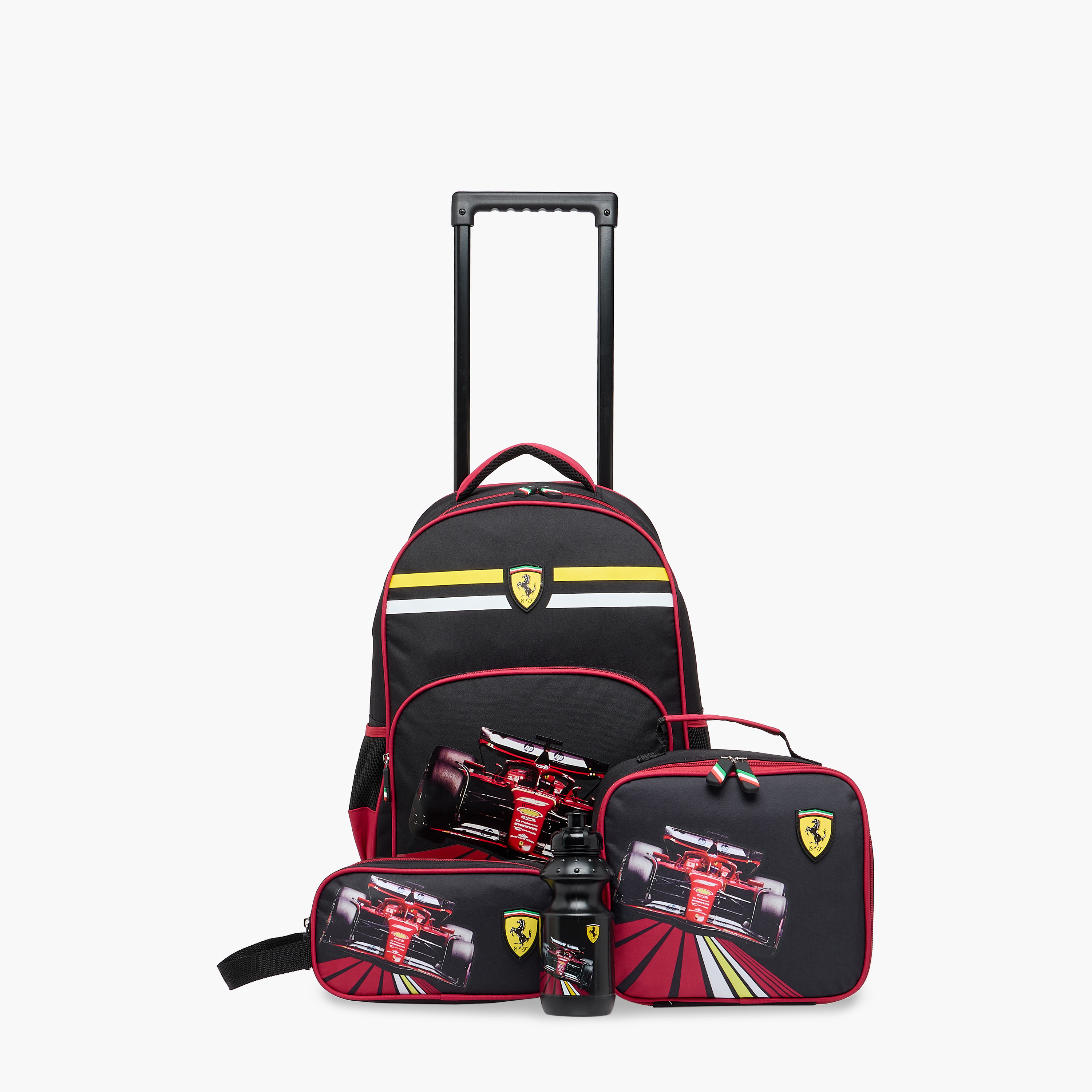 Ferrari Cars Trolley Bag for Boys 5-8 Years with Bottle Holder-school-bagsandbackpacks-sets-image-26