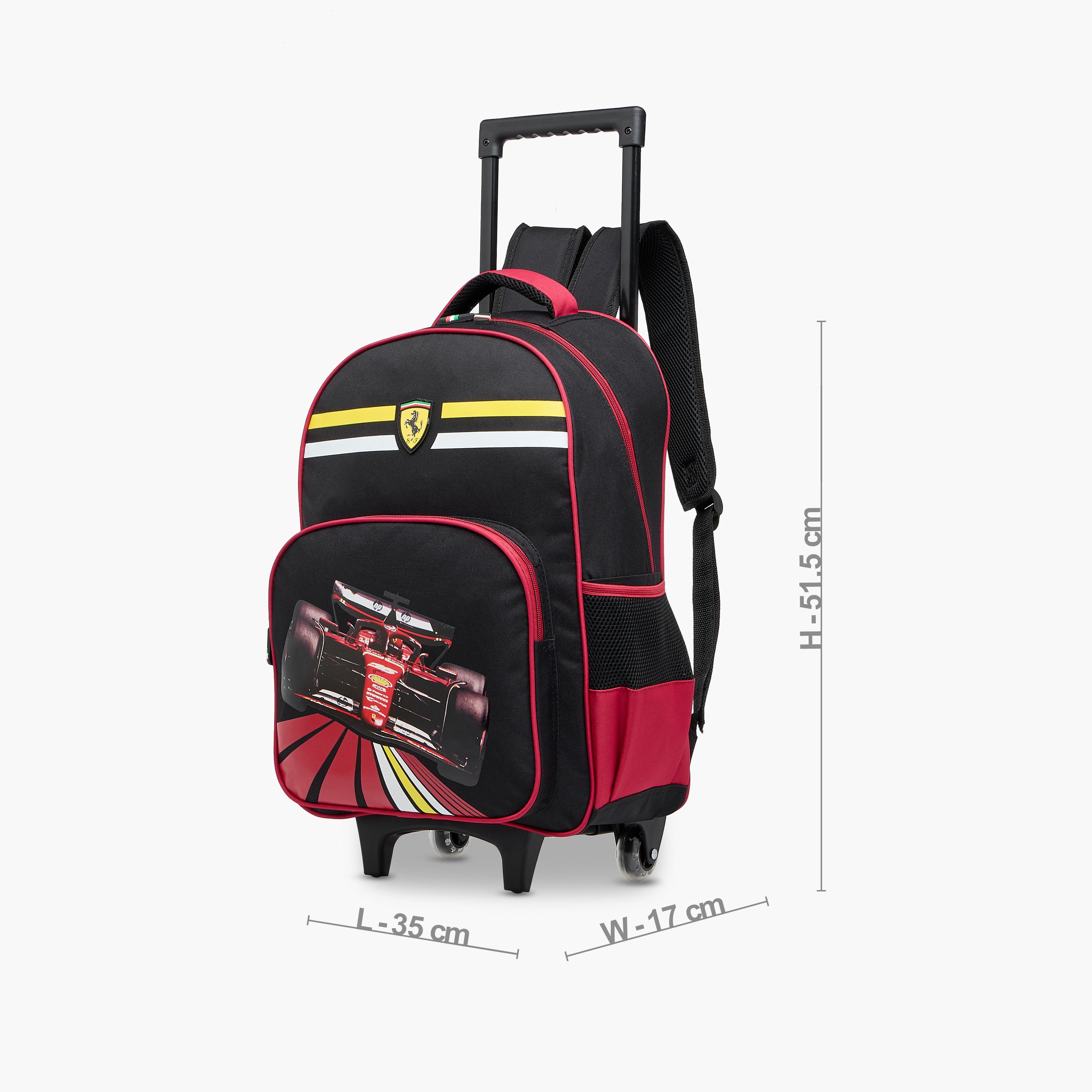 Ferrari Cars Trolley Bag for Boys 5-8 Years with Bottle Holder-school-bagsandbackpacks-sets-image-3