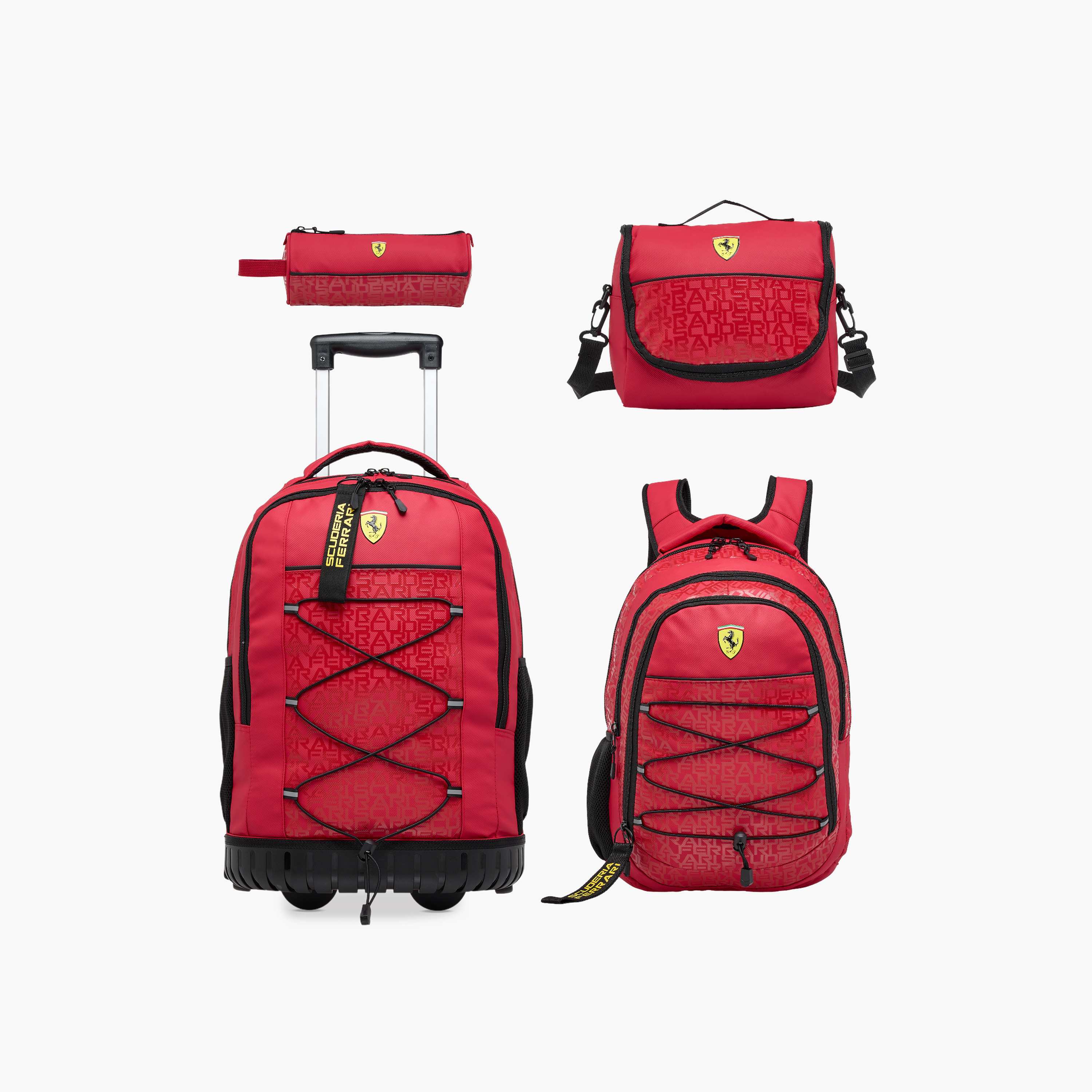 Ferrari Cars Trolley Bag for Boys 8-13 Years with Adjustable Strap -school-bagsandbackpacks-trolleybags-image-15