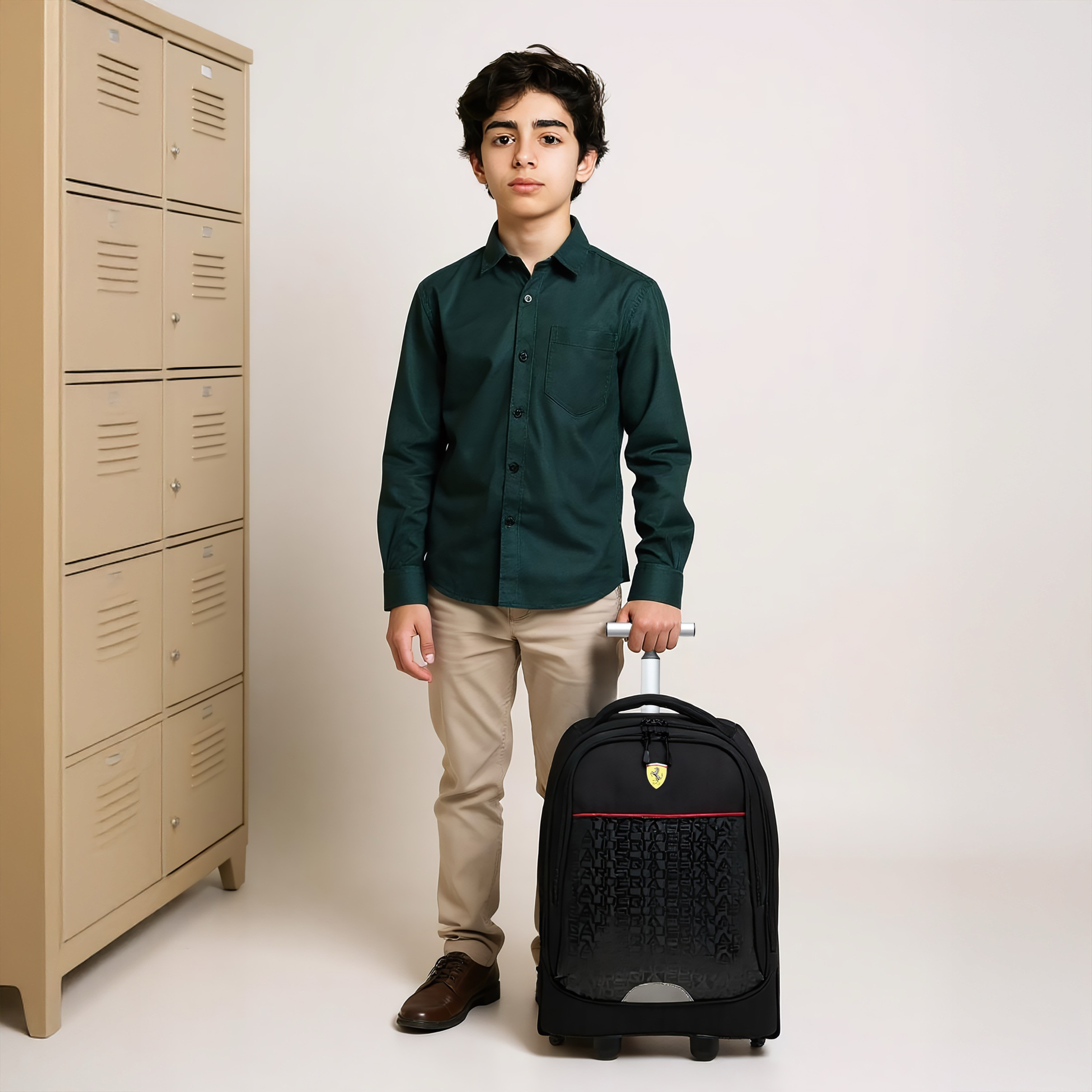 Ferrari Cars Trolley Bag for Boys 8-13 Years with Adjustable Strap -school-bagsandbackpacks-trolleybags-image-3