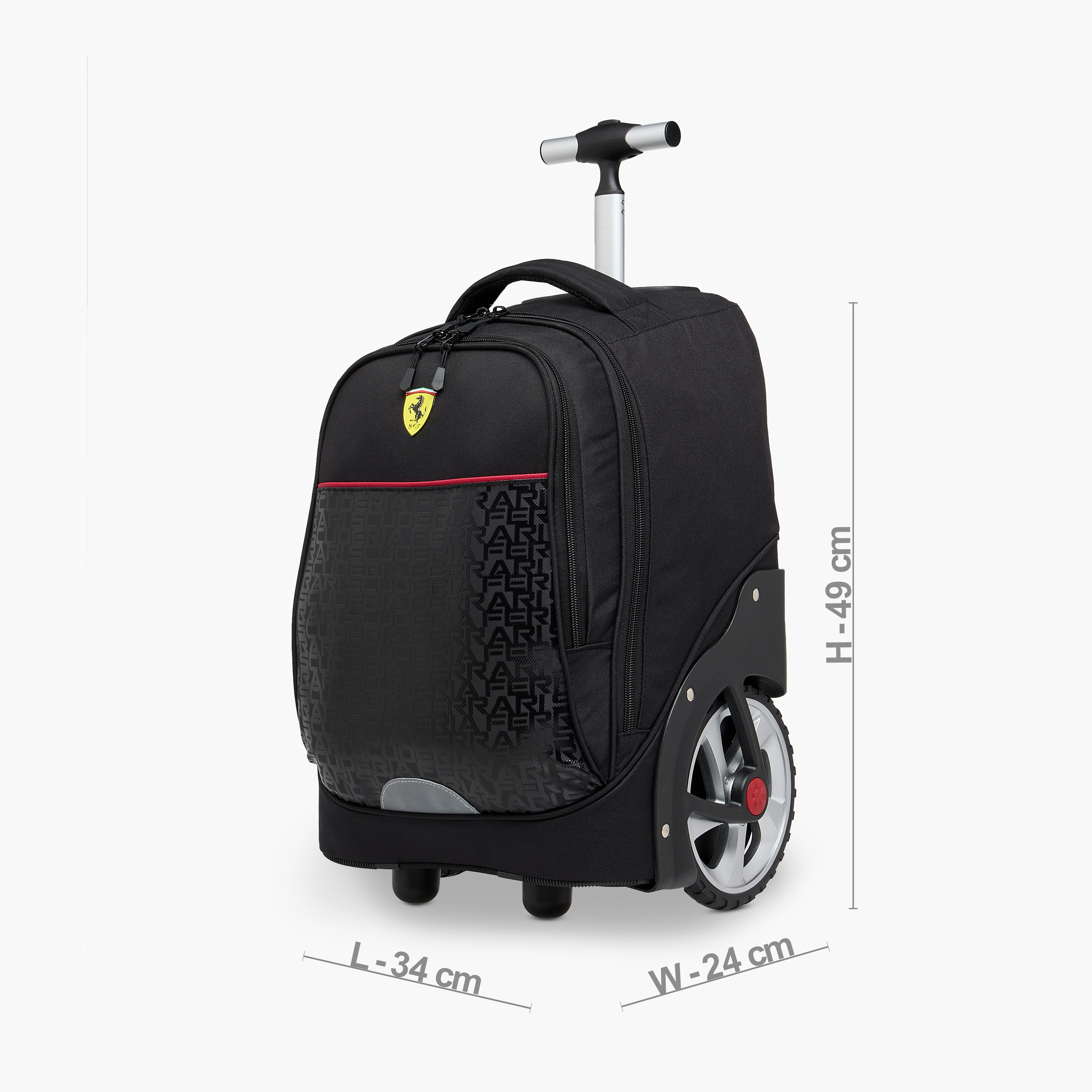 Ferrari Cars Trolley Bag for Boys 8-13 Years with Adjustable Strap -school-bagsandbackpacks-trolleybags-image-4