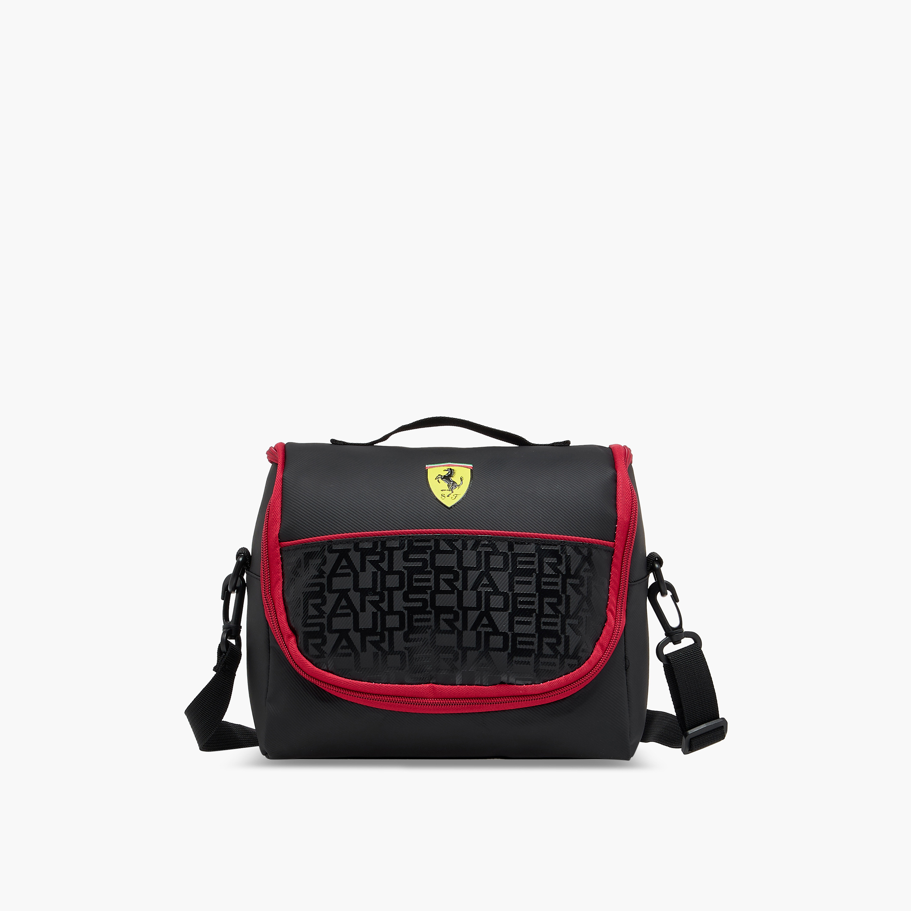 Ferrari Printed Lunch Bag with Strap and Zip Closure-school-lunchessentials-lunchbags-image-1