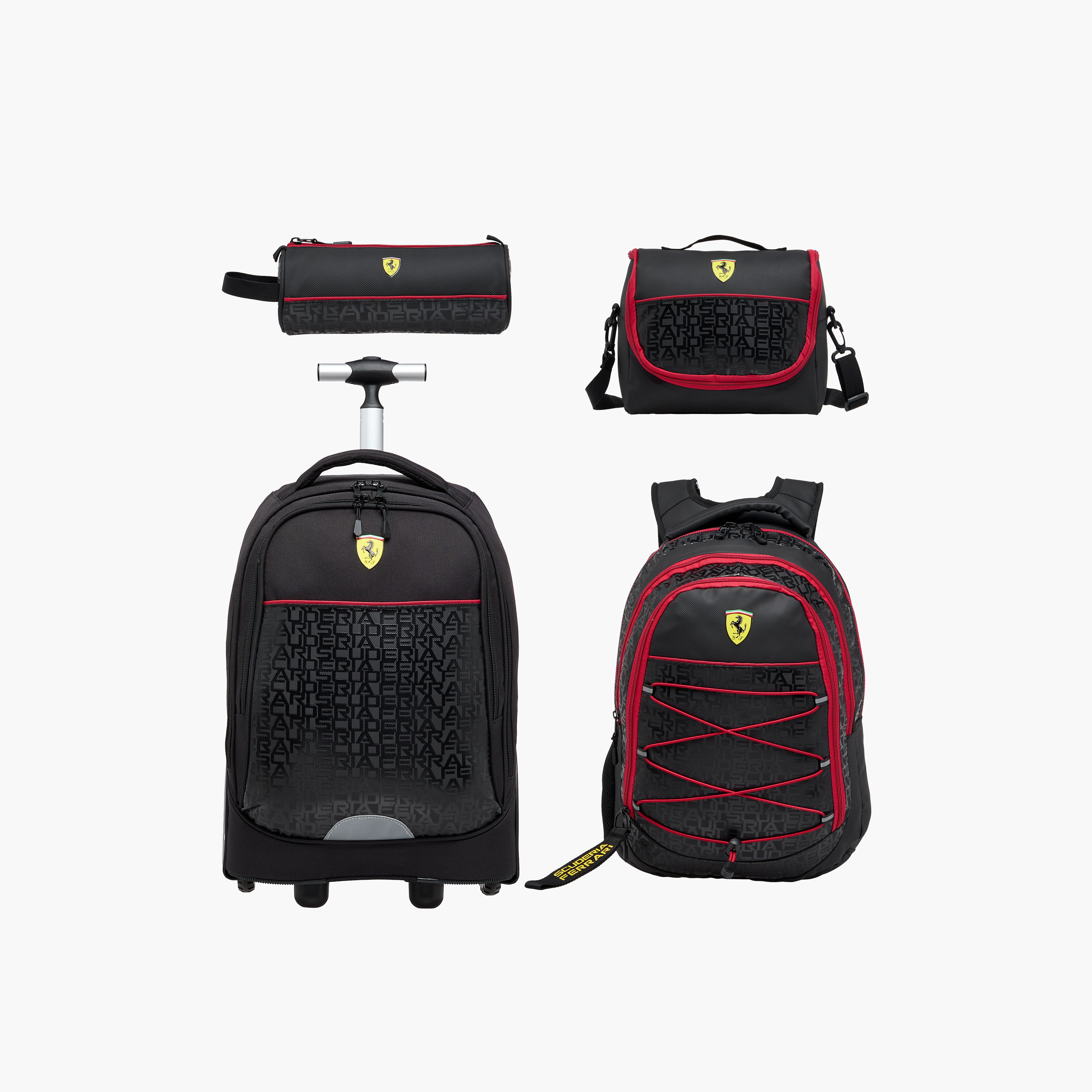 Ferrari Printed Lunch Bag with Strap and Zip Closure-school-lunchessentials-lunchbags-image-8