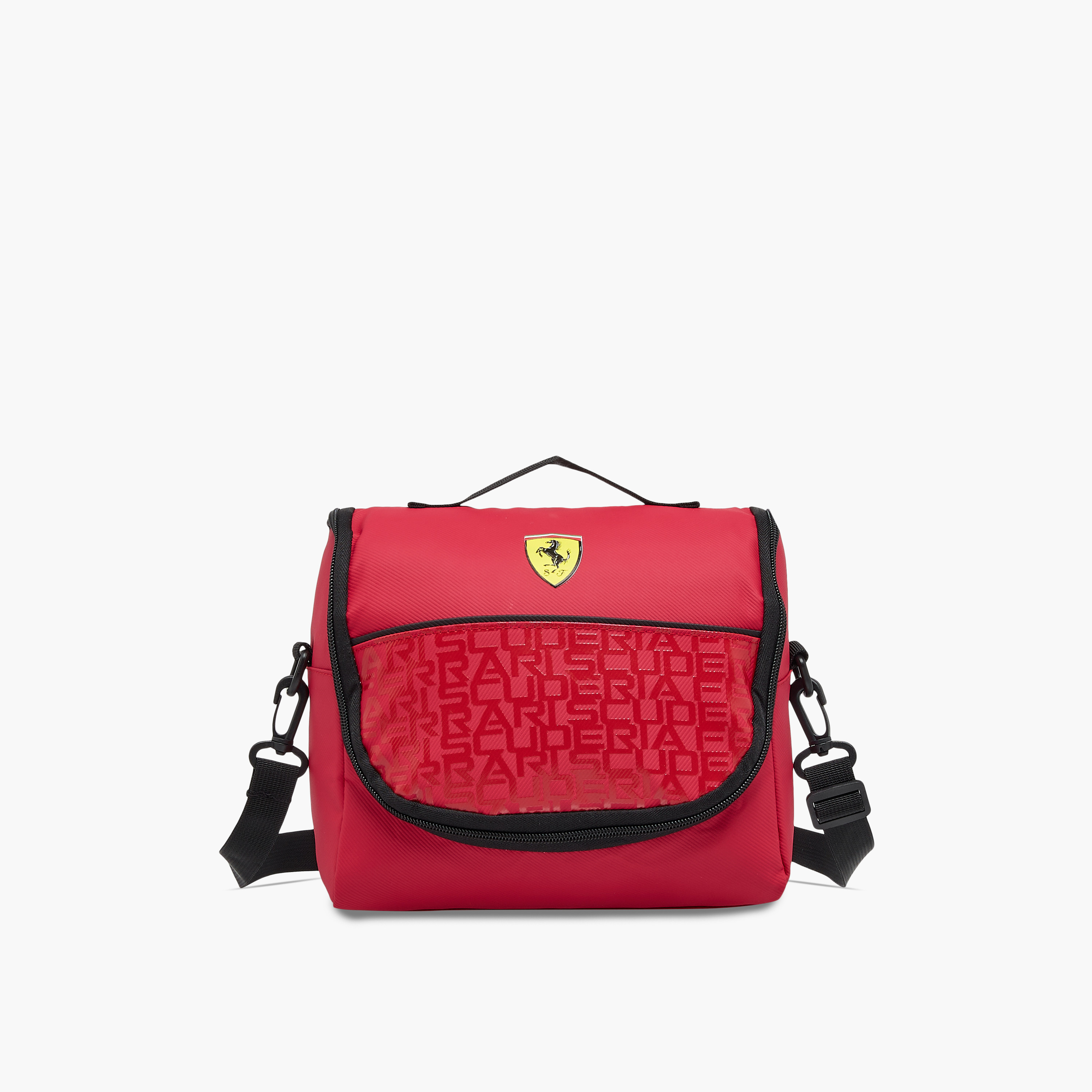 Ferrari Printed Lunch Bag with Strap and Zip Closure-school-lunchessentials-lunchbags-image-1