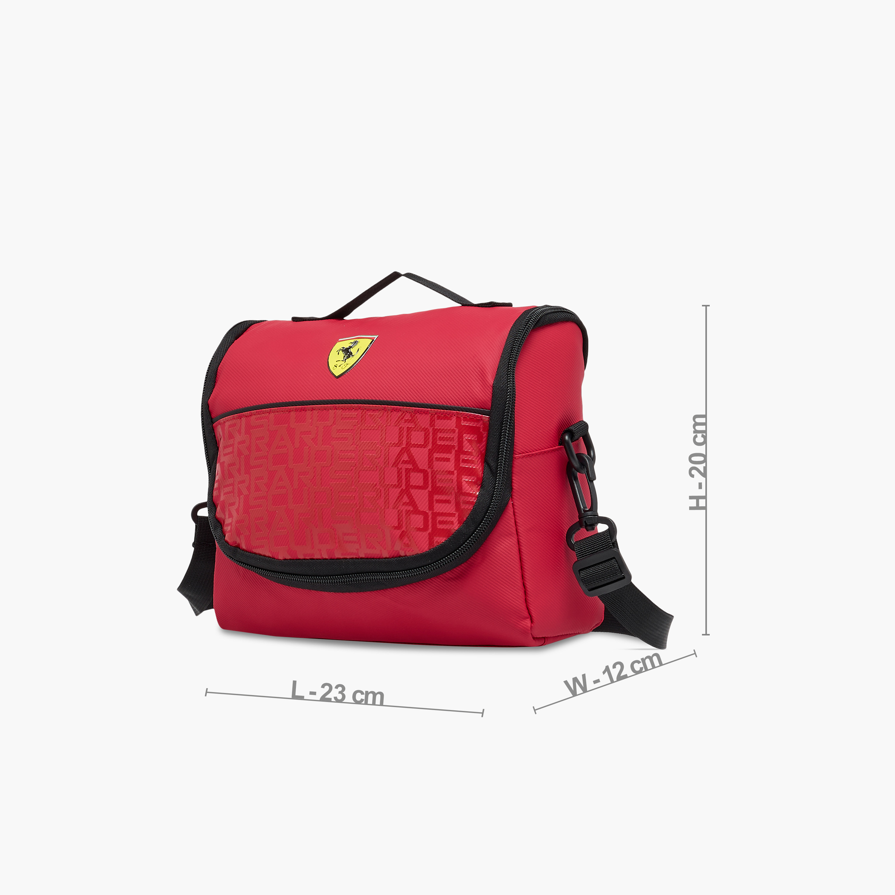 Ferrari Printed Lunch Bag with Strap and Zip Closure-school-lunchessentials-lunchbags-image-2