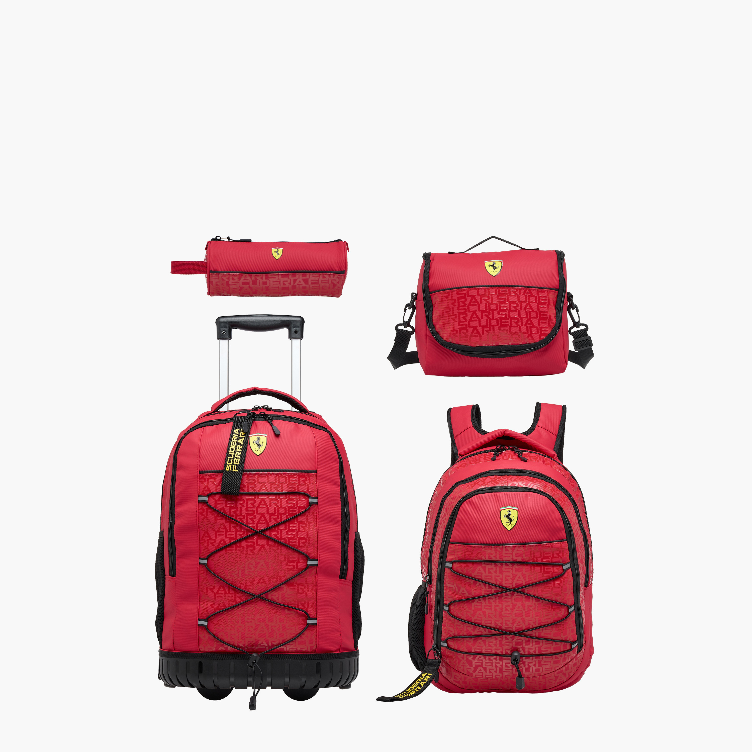 Ferrari Printed Lunch Bag with Strap and Zip Closure-school-lunchessentials-lunchbags-image-9