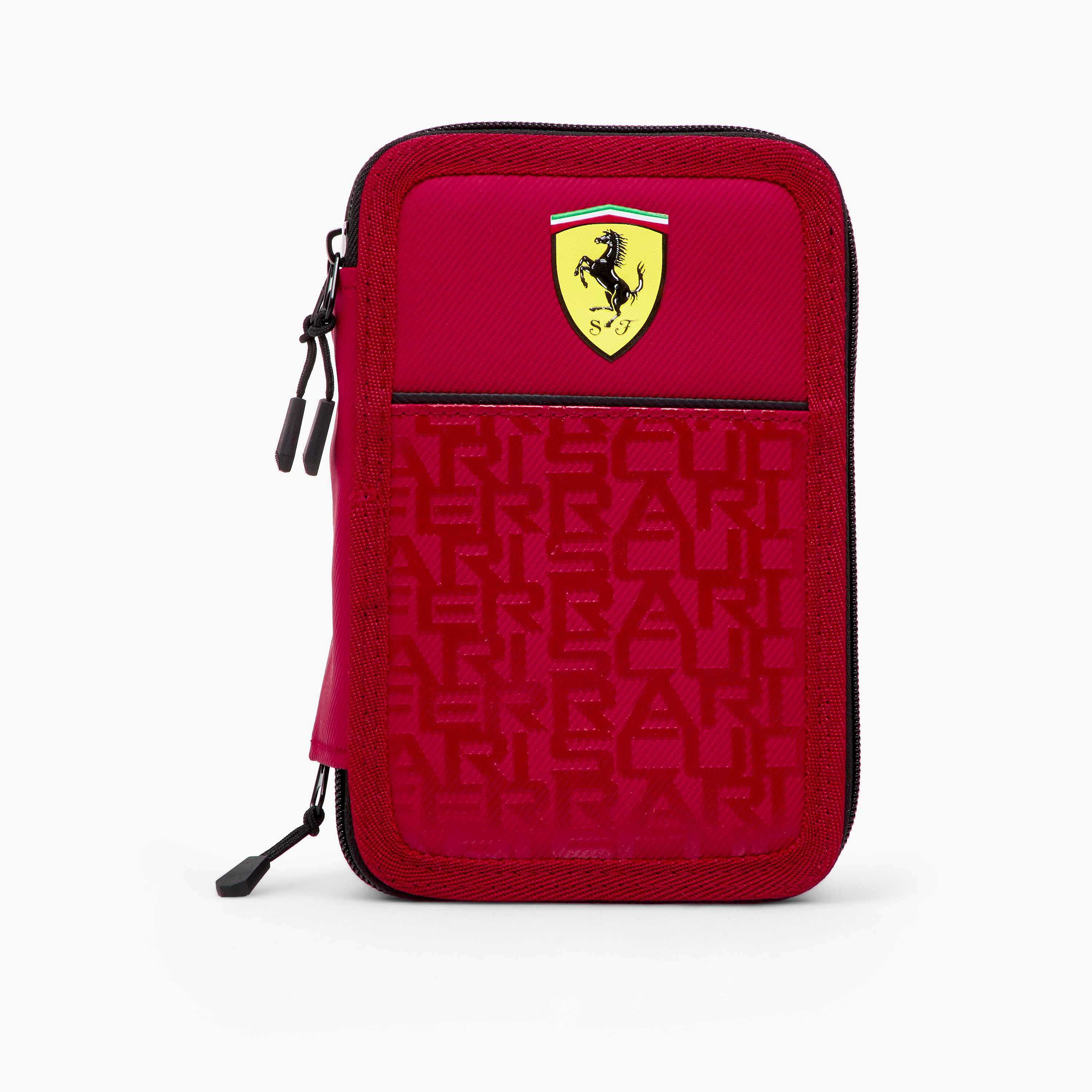 Ferrari Solid 3-Compartment Pencil Pouch-school-stationery-pencilcases-image-1