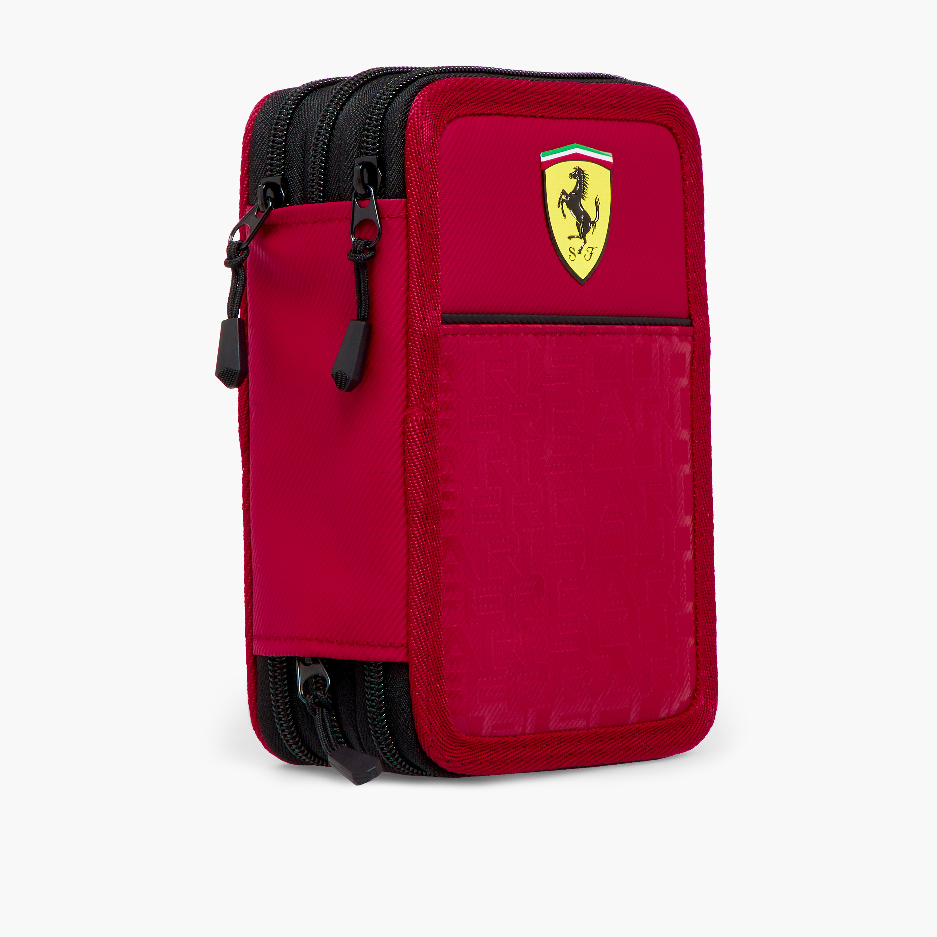 Ferrari Solid 3-Compartment Pencil Pouch-school-stationery-pencilcases-image-2