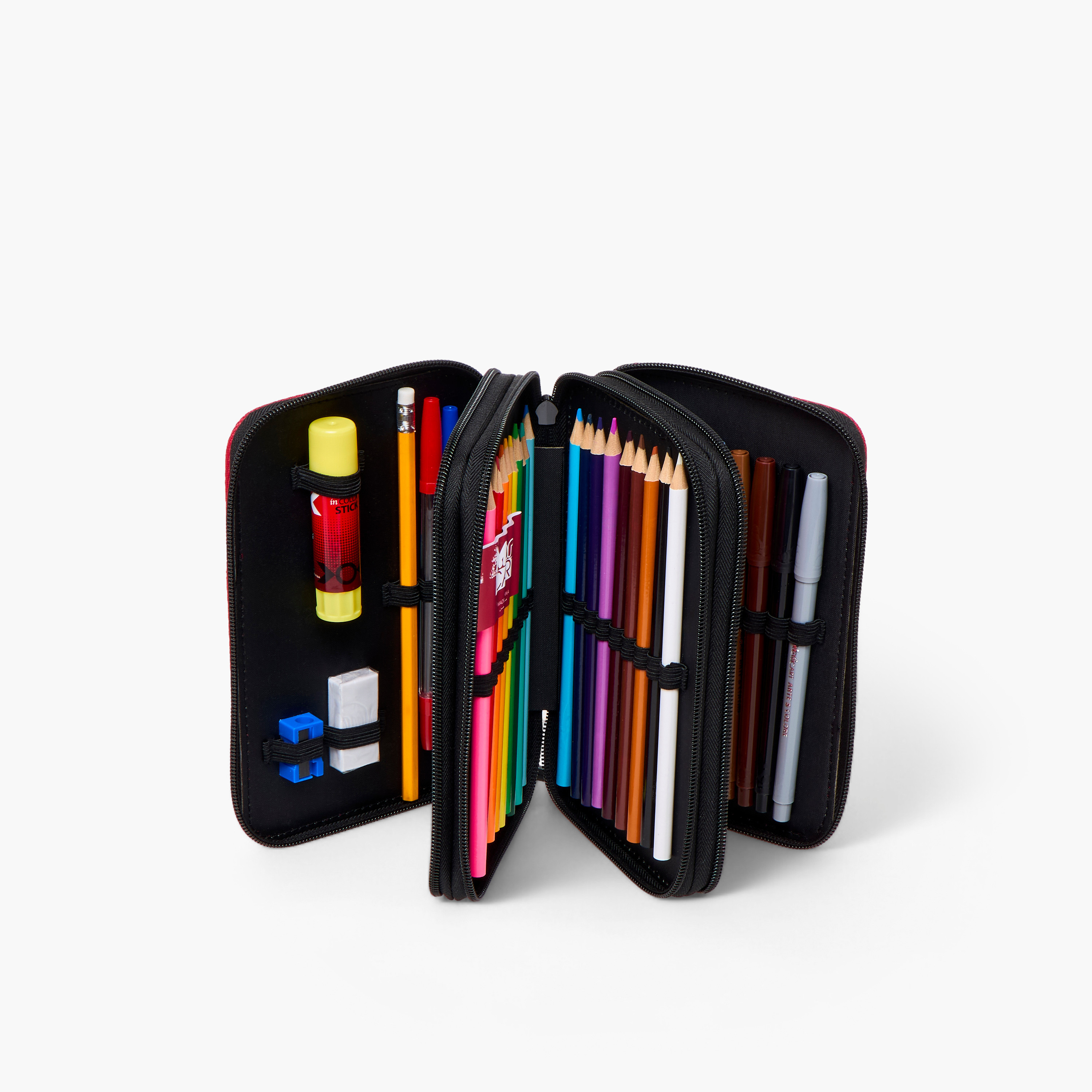 Ferrari Solid 3-Compartment Pencil Pouch-school-stationery-pencilcases-image-4