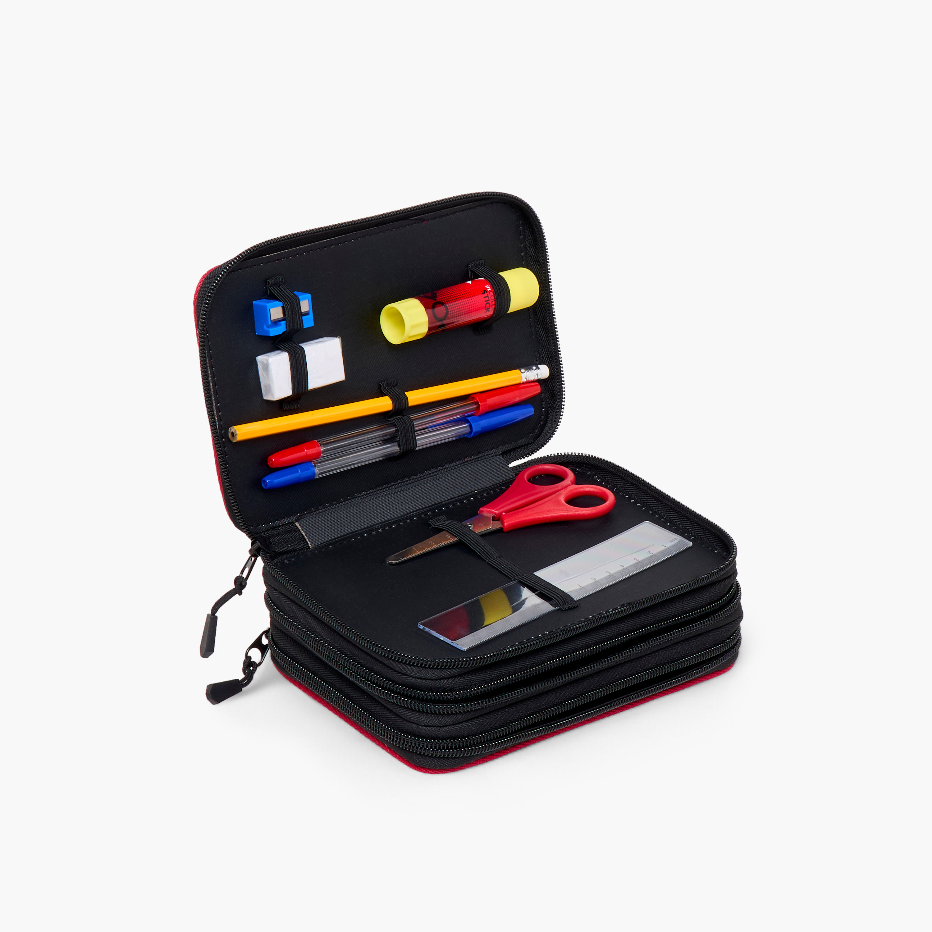 Ferrari Solid 3-Compartment Pencil Pouch-school-stationery-pencilcases-image-5