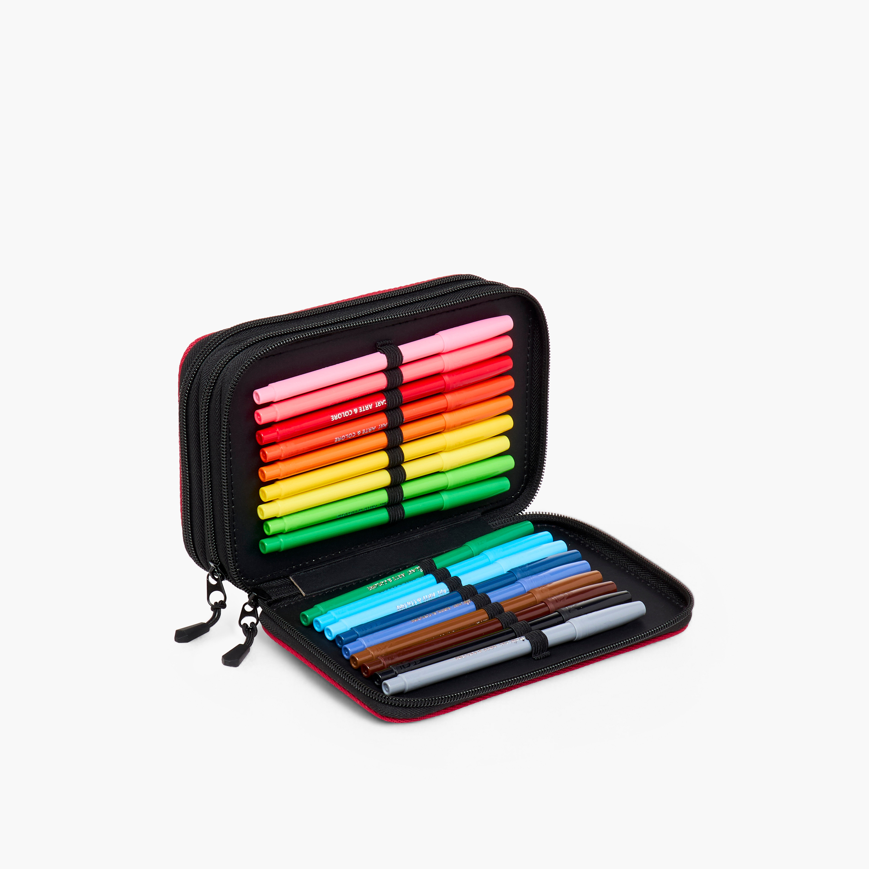 Ferrari Solid 3-Compartment Pencil Pouch-school-stationery-pencilcases-image-7