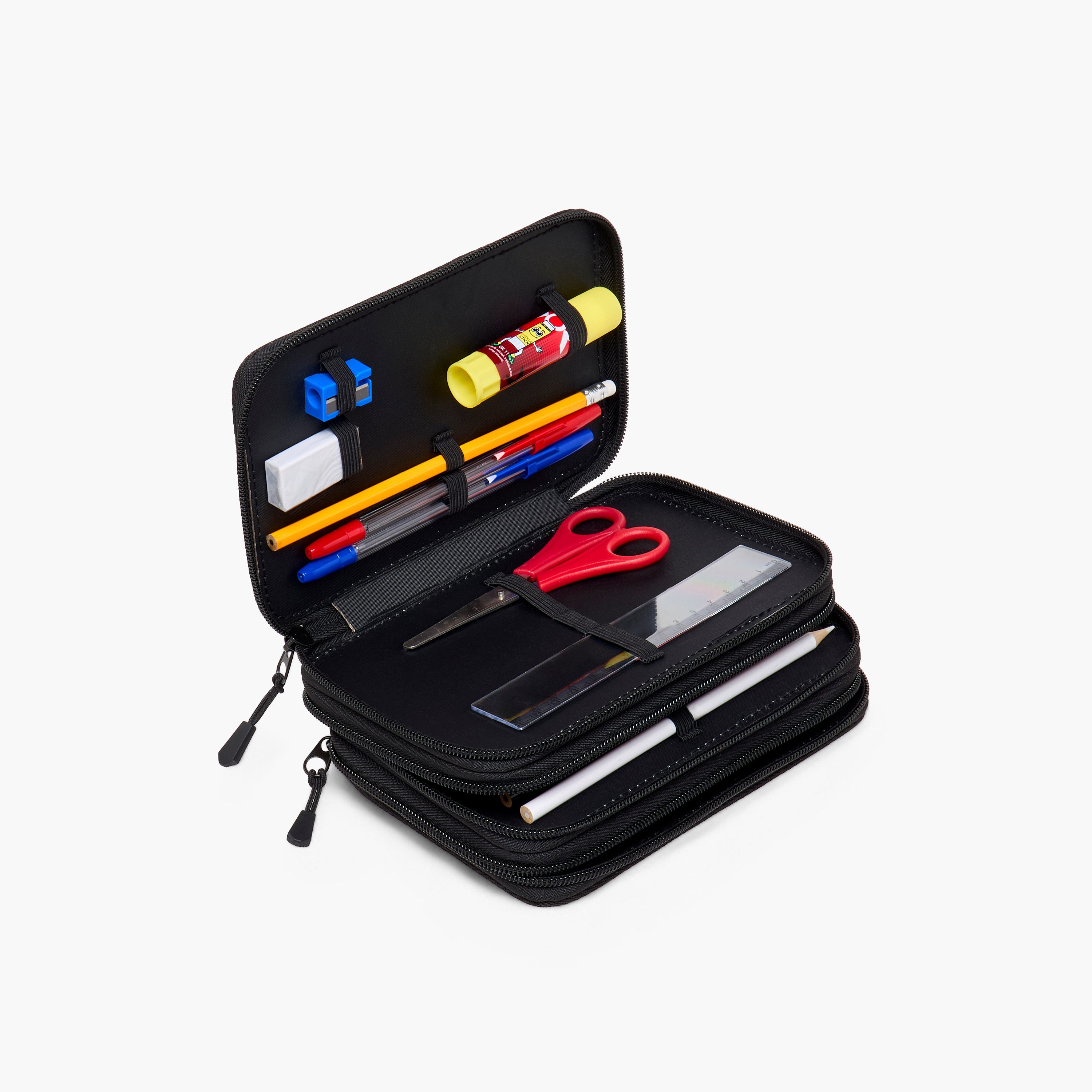 مقلمة سادة 3 أقسام من فيراري-school-stationery-pencilcases-image-5