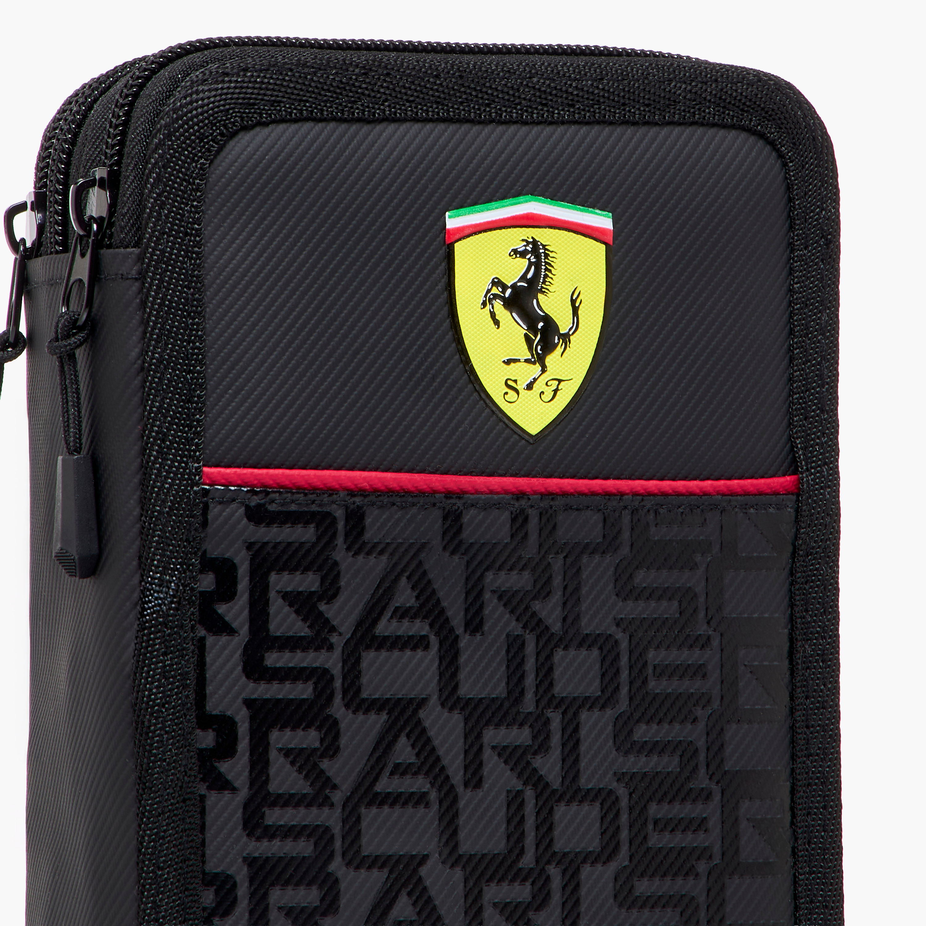 مقلمة سادة 3 أقسام من فيراري-school-stationery-pencilcases-image-2