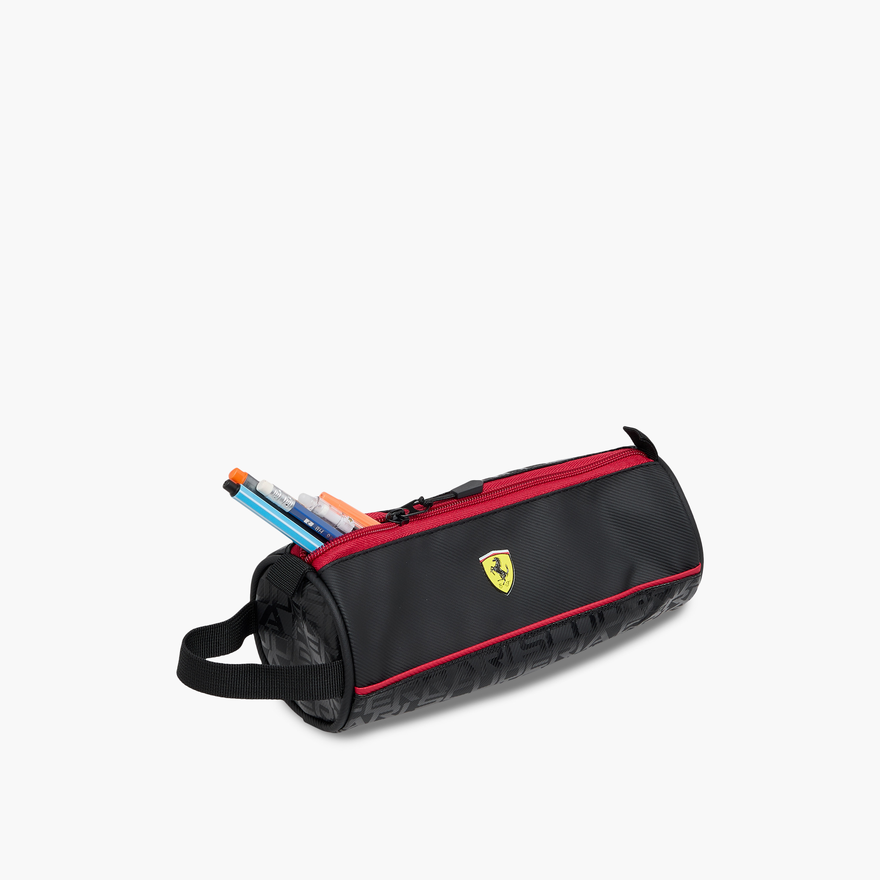 Ferrari Printed Pencil Pouch with Wrist Strap and Zip Closure-school-stationery-pencilcases-image-6