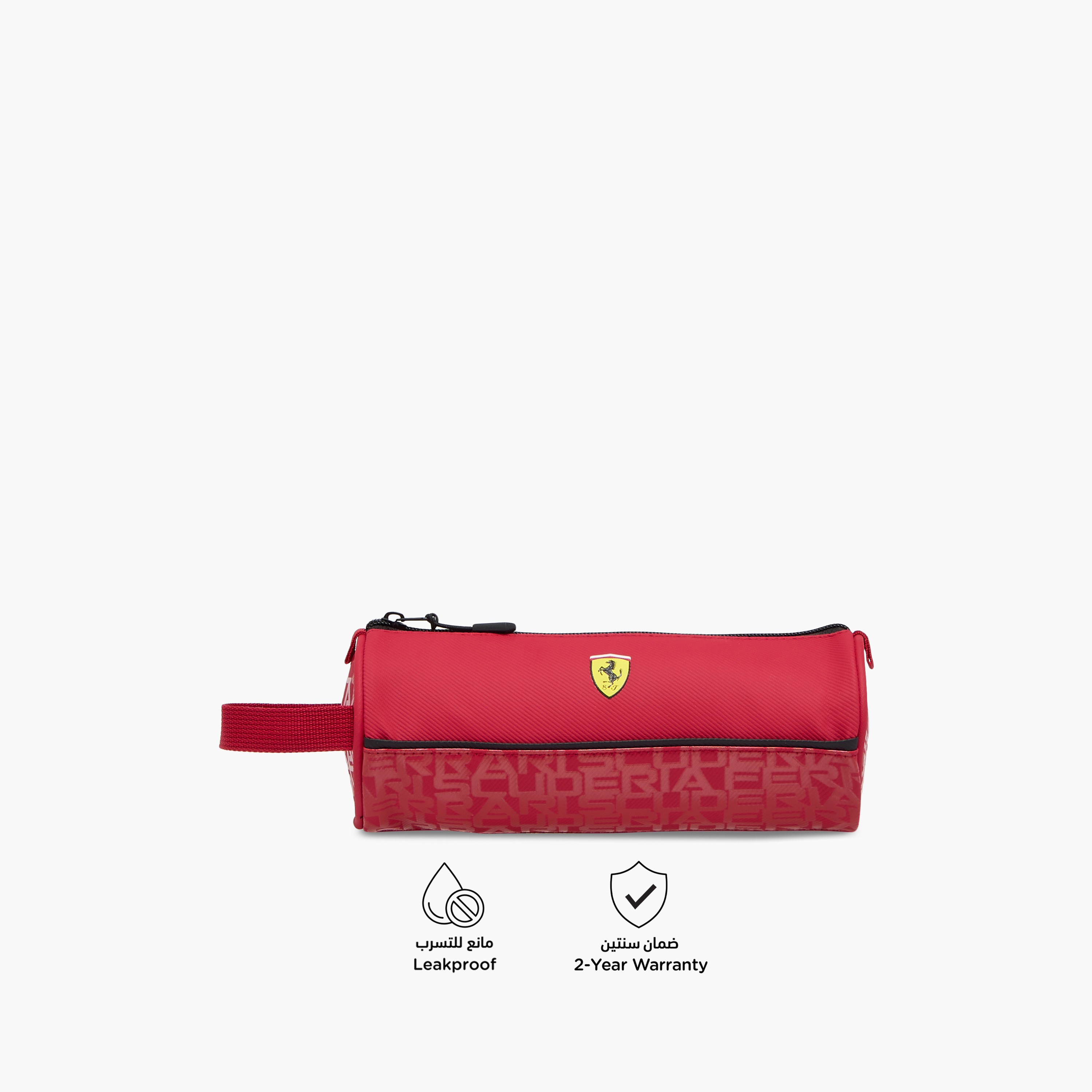 Ferrari Printed Pencil Pouch with Wrist Strap and Zip Closure-school-stationery-pencilcases-image-4