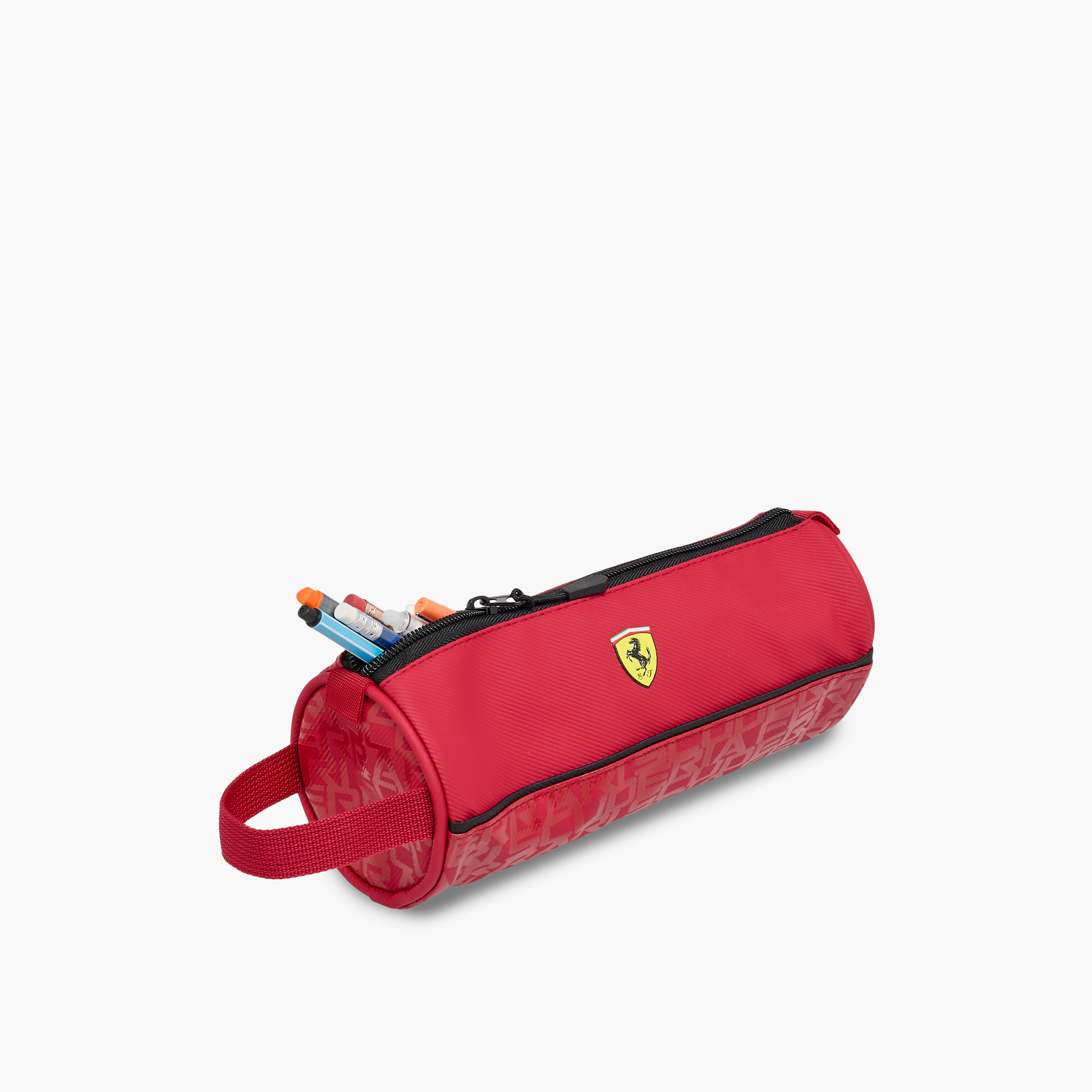 Ferrari Printed Pencil Pouch with Wrist Strap and Zip Closure-school-stationery-pencilcases-image-6