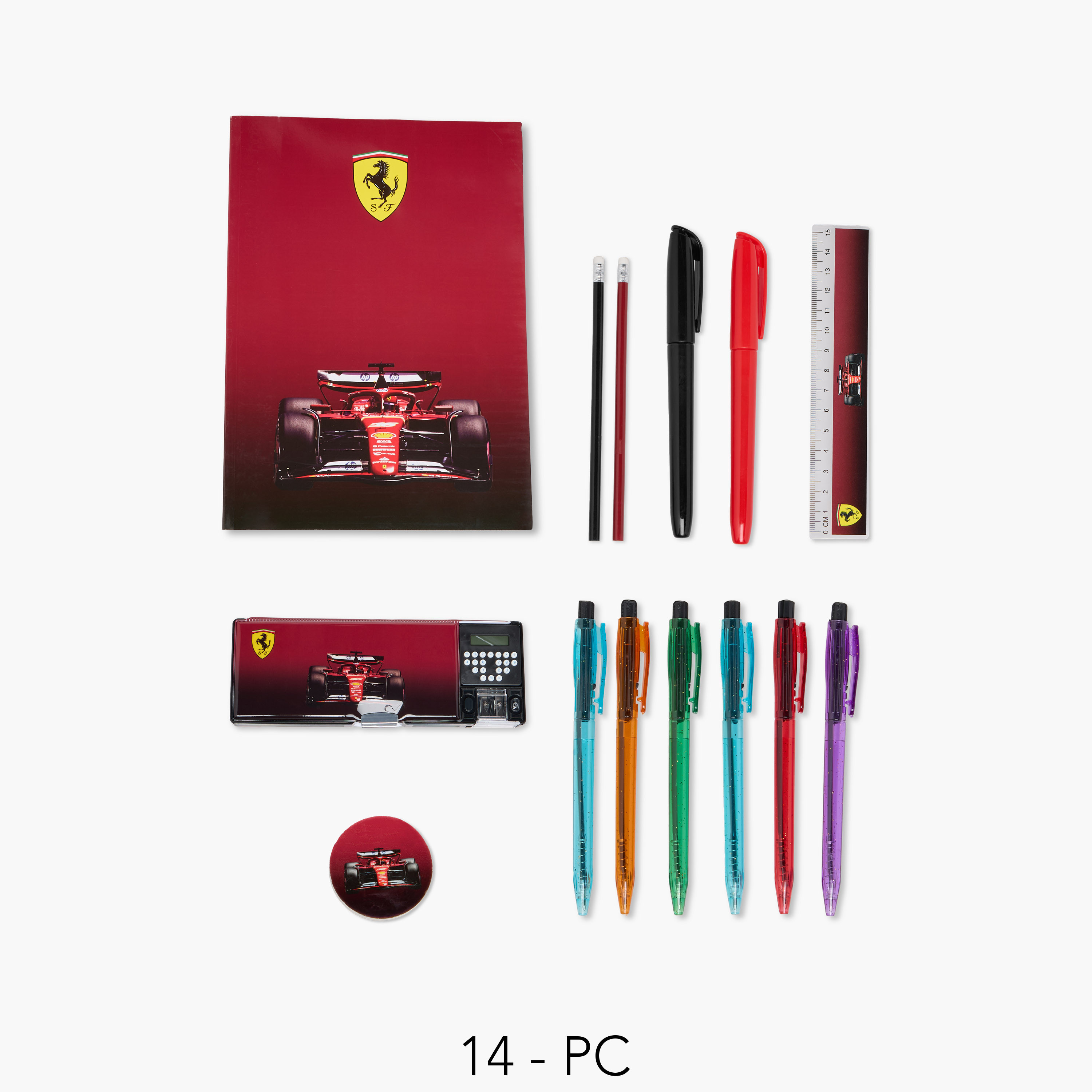 Ferrari 14-Piece Assorted Stationery Set-school-stationery-sets-image-1