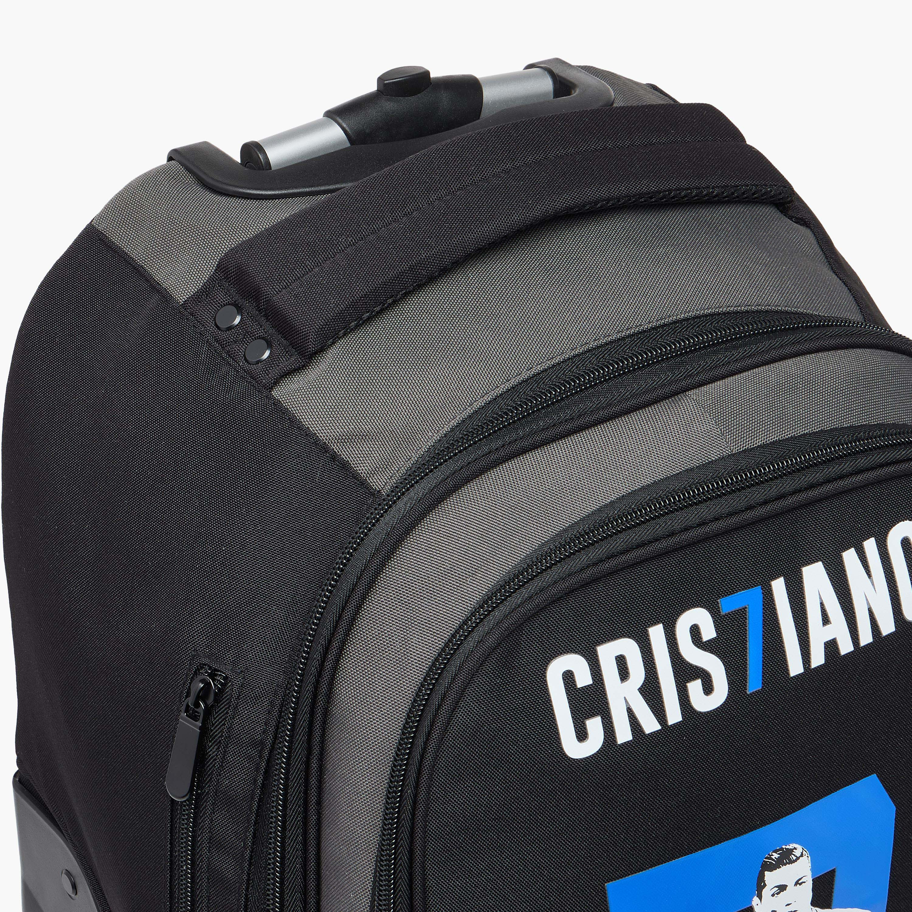 Cristiano Ronaldo Print Trolley Bag with Retractable Handle - 18 inches-school-bagsandbackpacks-trolleybags-image-10