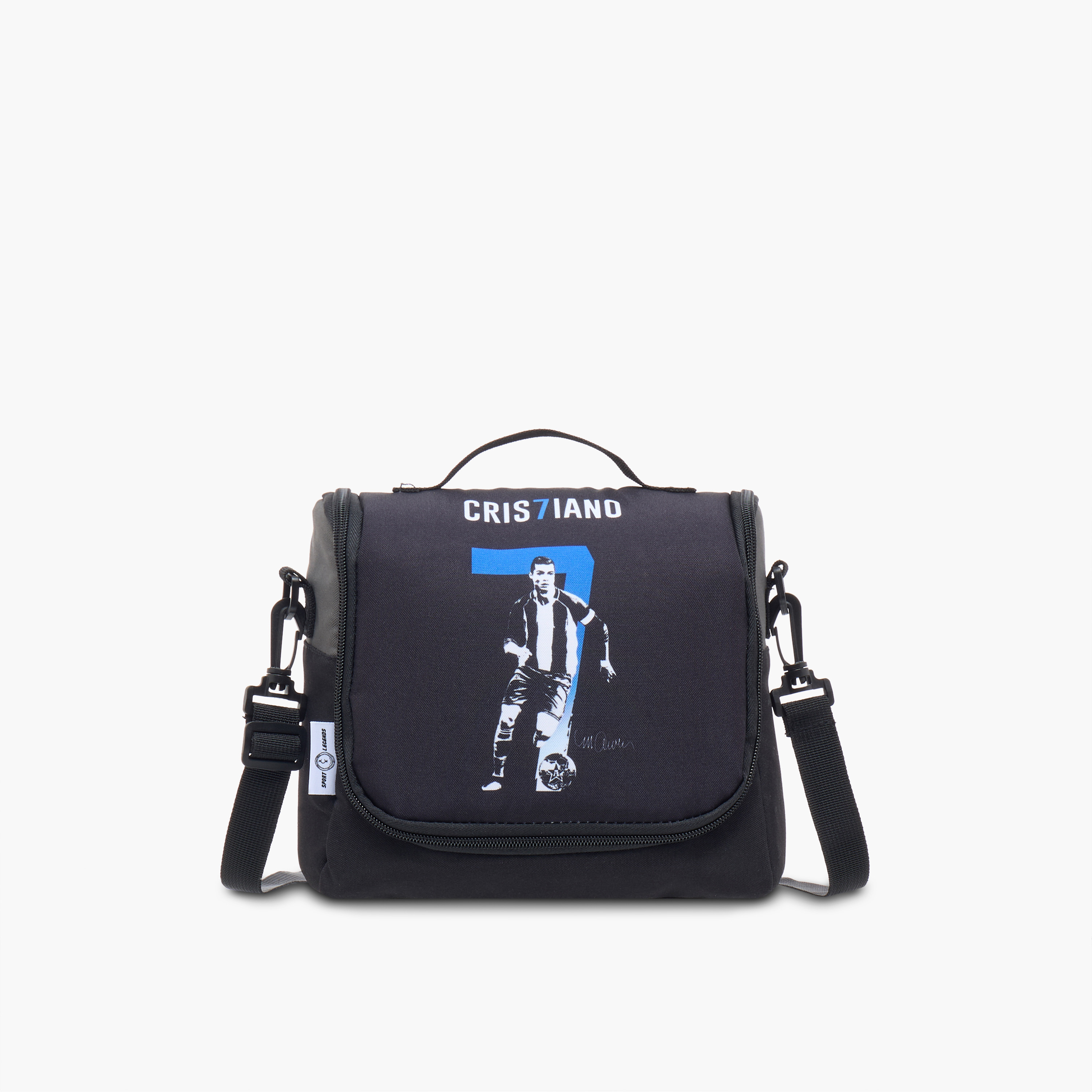 Cristiano Ronaldo Print Lunch Bag with Zip Closure-school-lunchessentials-lunchbags-image-1