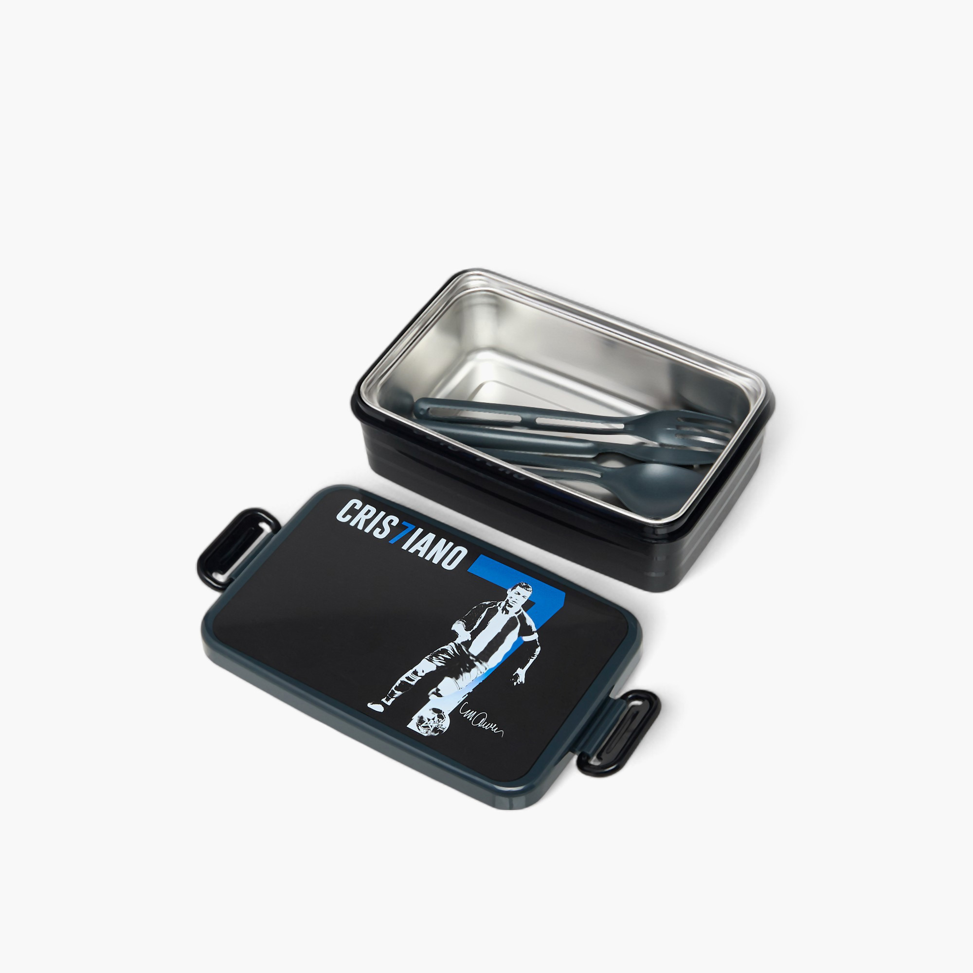 Cristiano Ronaldo Print Lunch Box with Tray and Cutlery-school-lunchessentials-lunchboxes-image-4