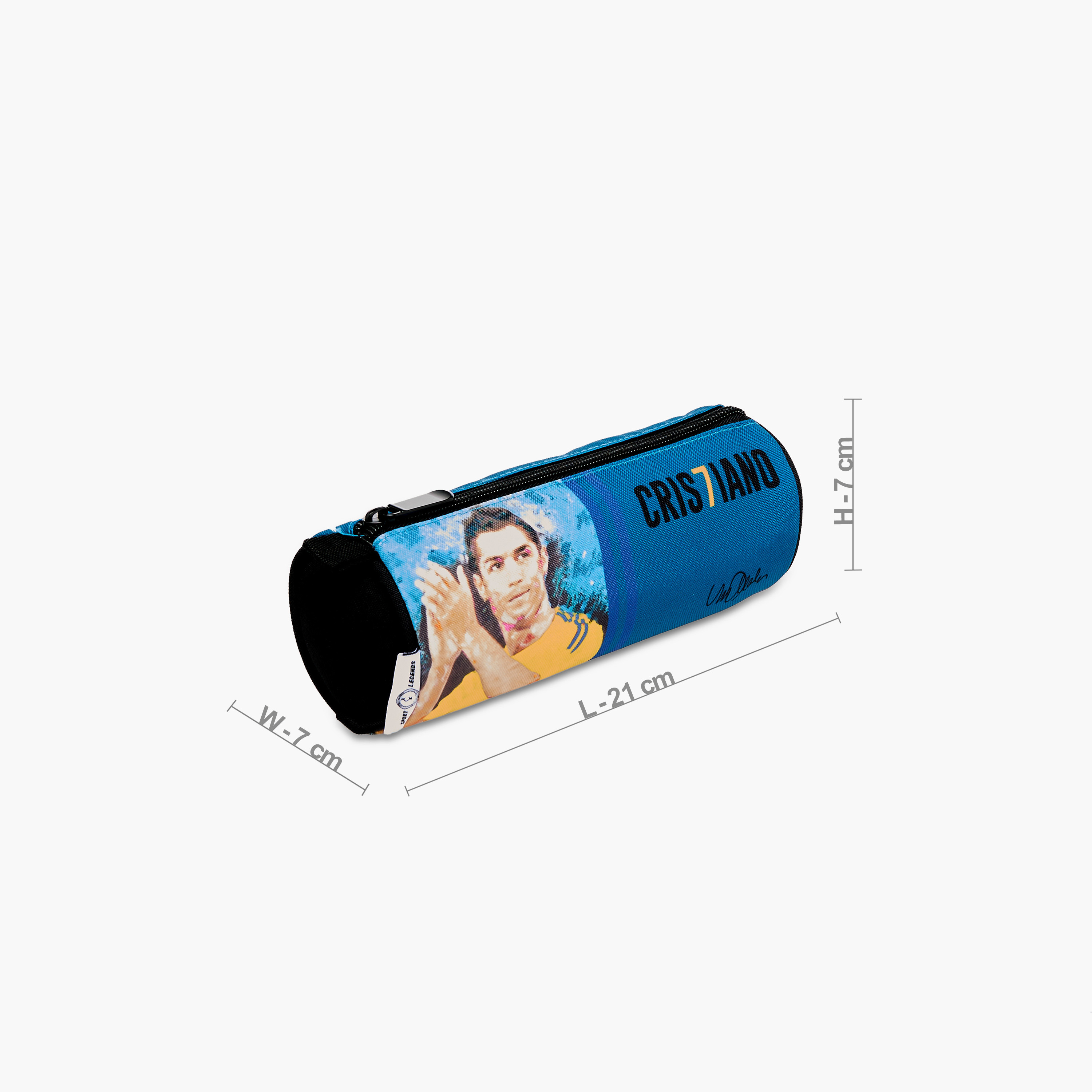 Cristiano Print Pencil Pouch with Zip Closure-school-stationery-pencilcases-image-2