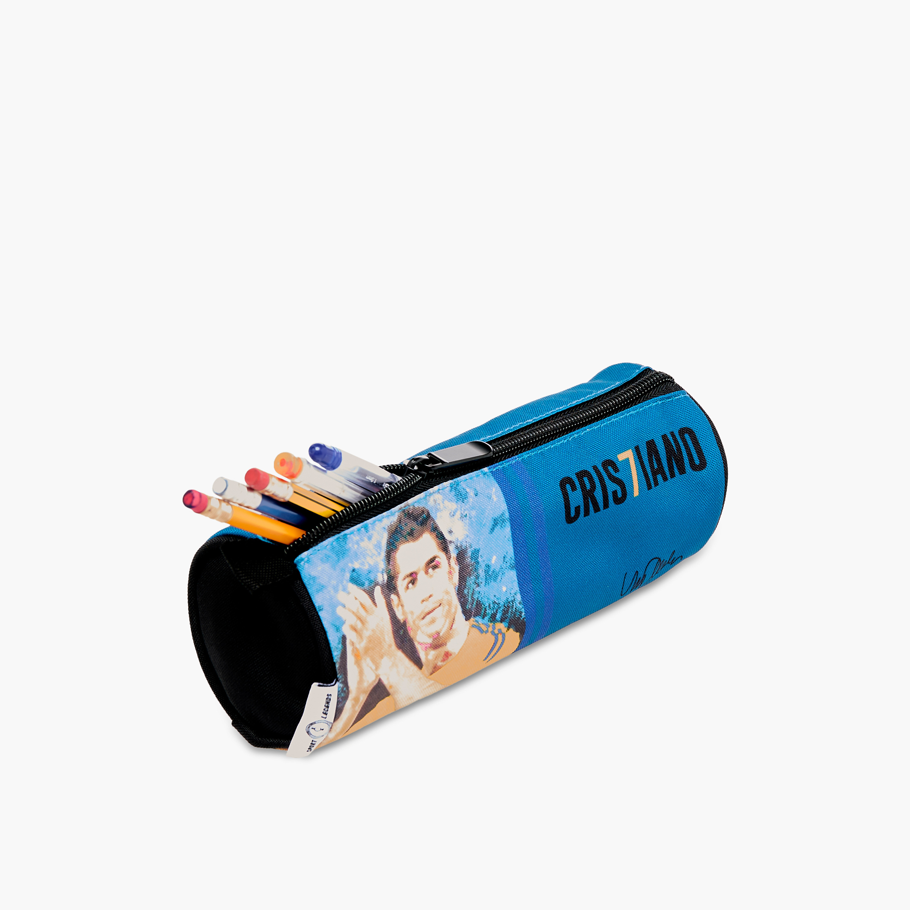 Cristiano Print Pencil Pouch with Zip Closure-school-stationery-pencilcases-image-6