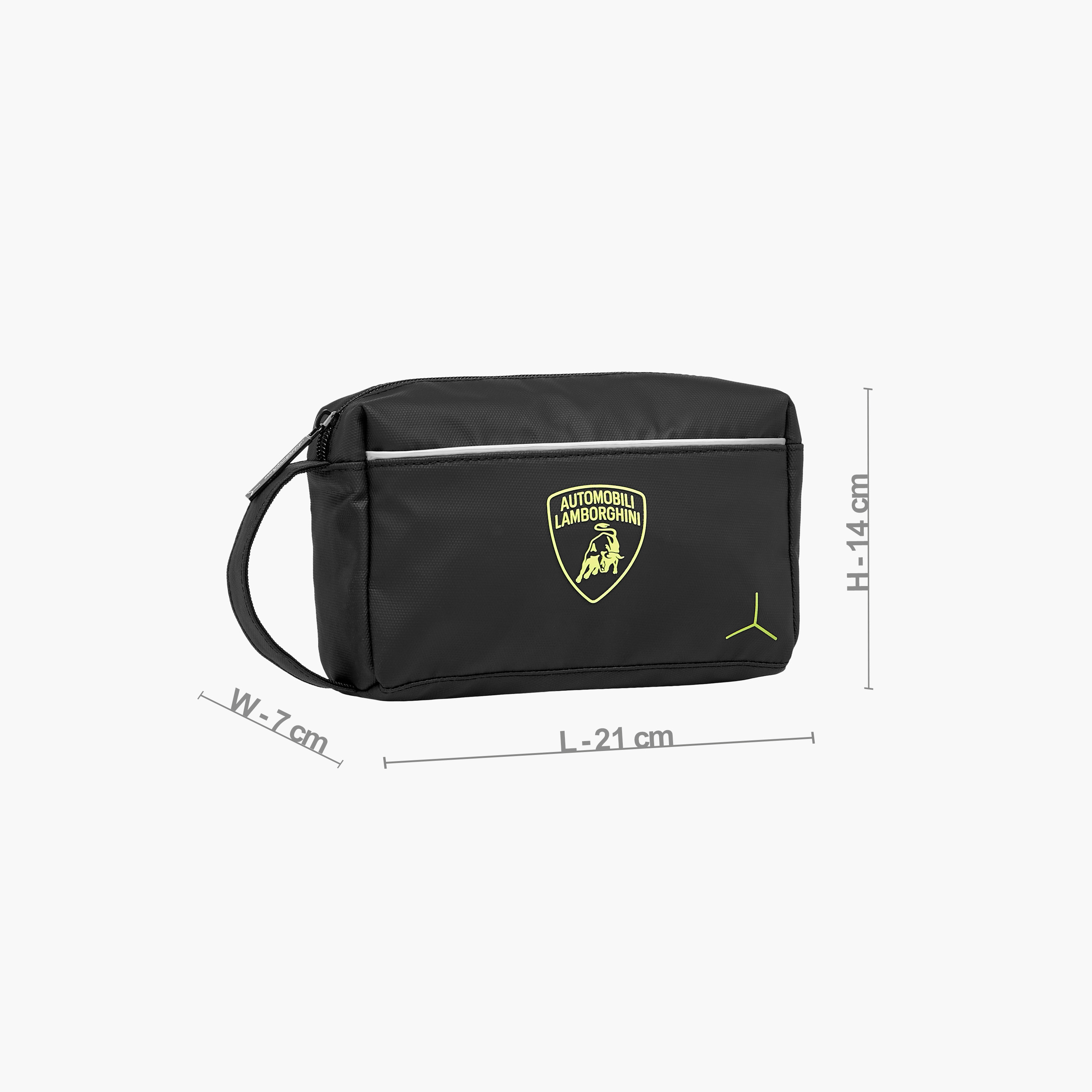 Lamborghini Logo Print Pencil Pouch with Zip Closure-school-stationery-pencilcases-image-2