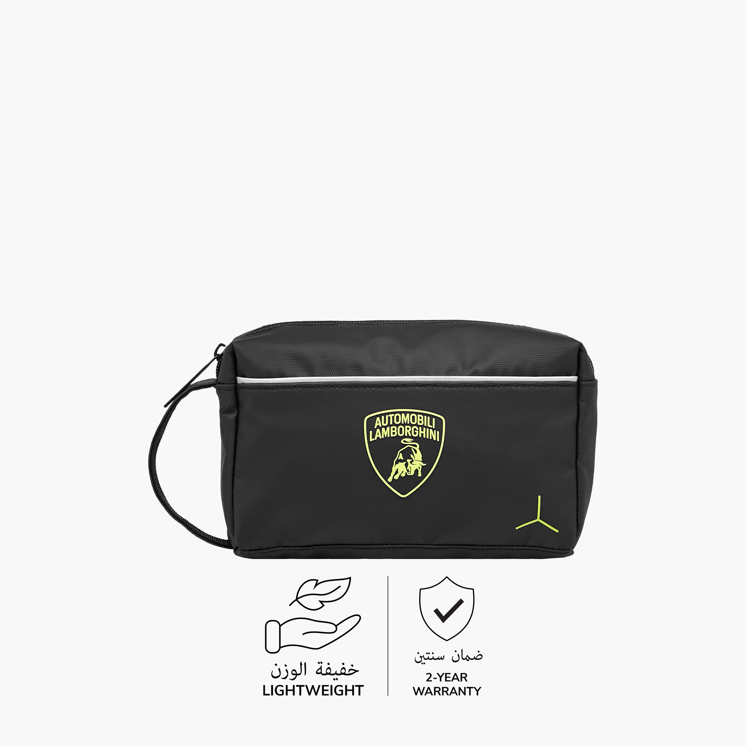 Lamborghini Logo Print Pencil Pouch with Zip Closure-school-stationery-pencilcases-image-4