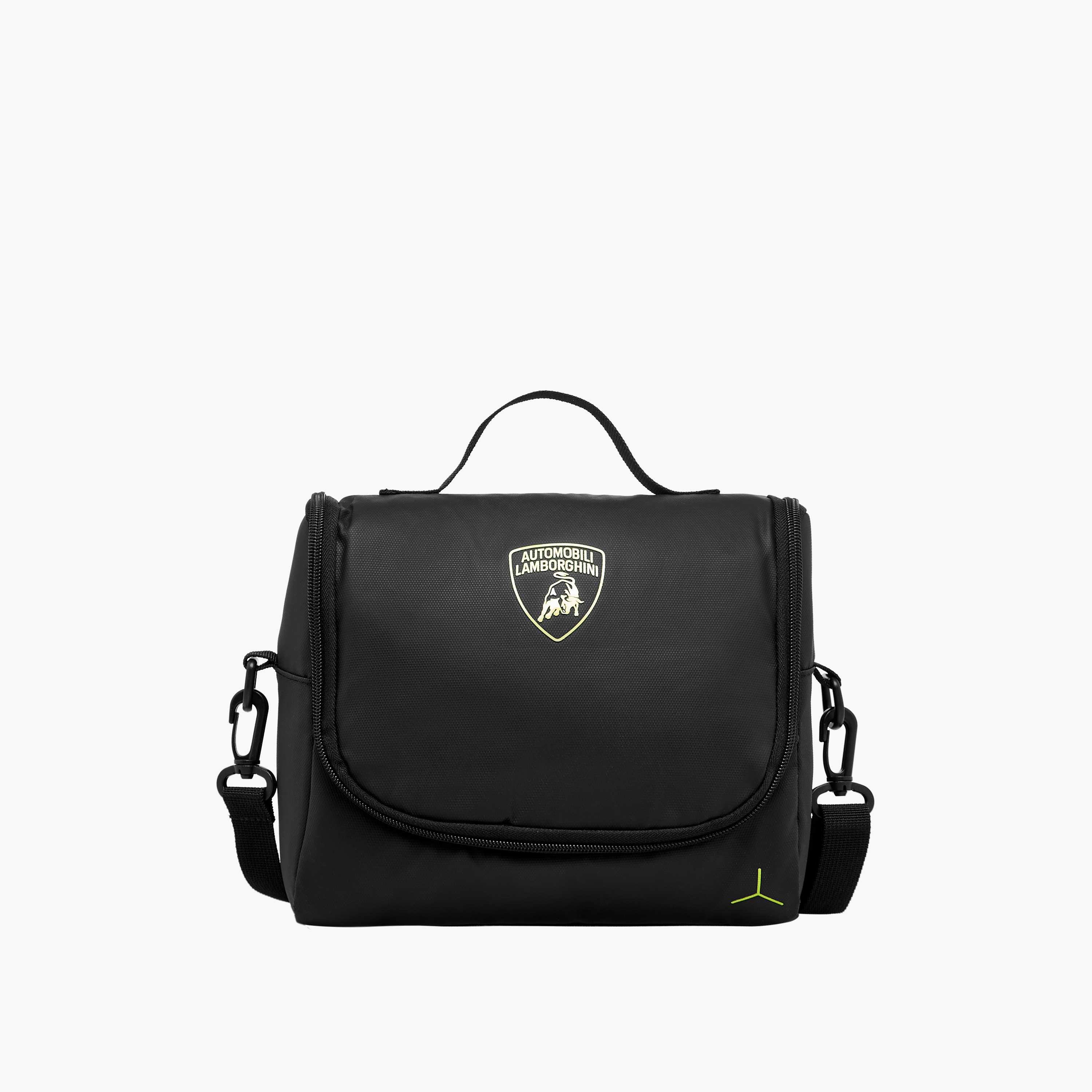 شنطة غداء بطبعات شعار لامبورجيني وحزام قابل للفصل وسحاب إغلاق-school-lunchessentials-lunchbags-image-1