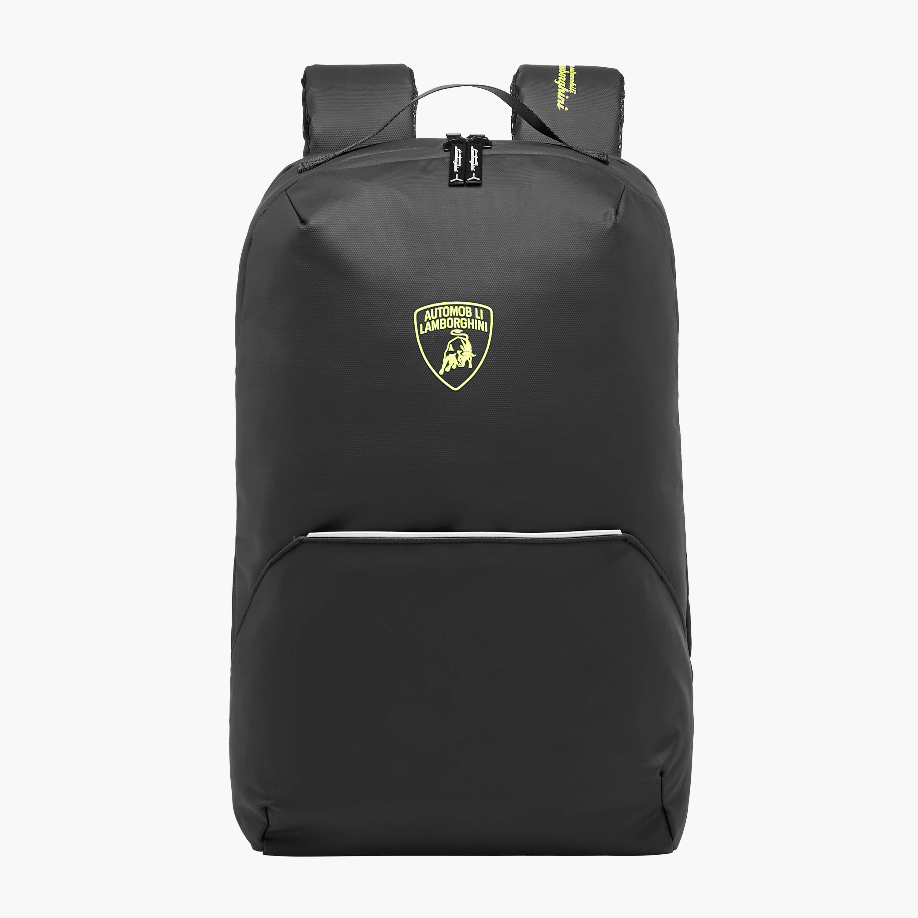 Lamborghini Logo Print Backpack with Adjustable Straps and Zip Closure - 17 inches-school-bagsandbackpacks-backpacks-image-1