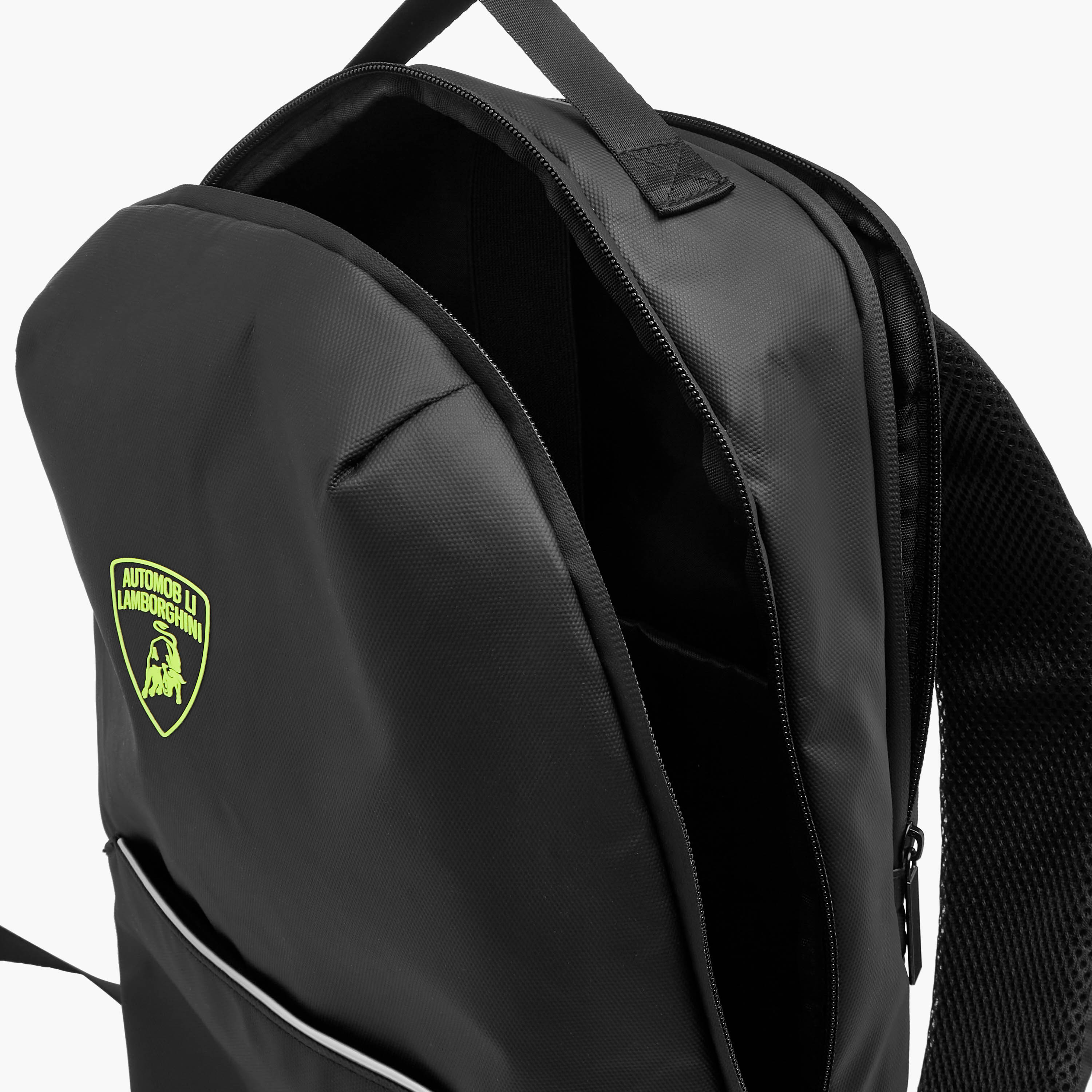 Lamborghini Logo Print Backpack with Adjustable Straps and Zip Closure - 17 inches-school-bagsandbackpacks-backpacks-image-12