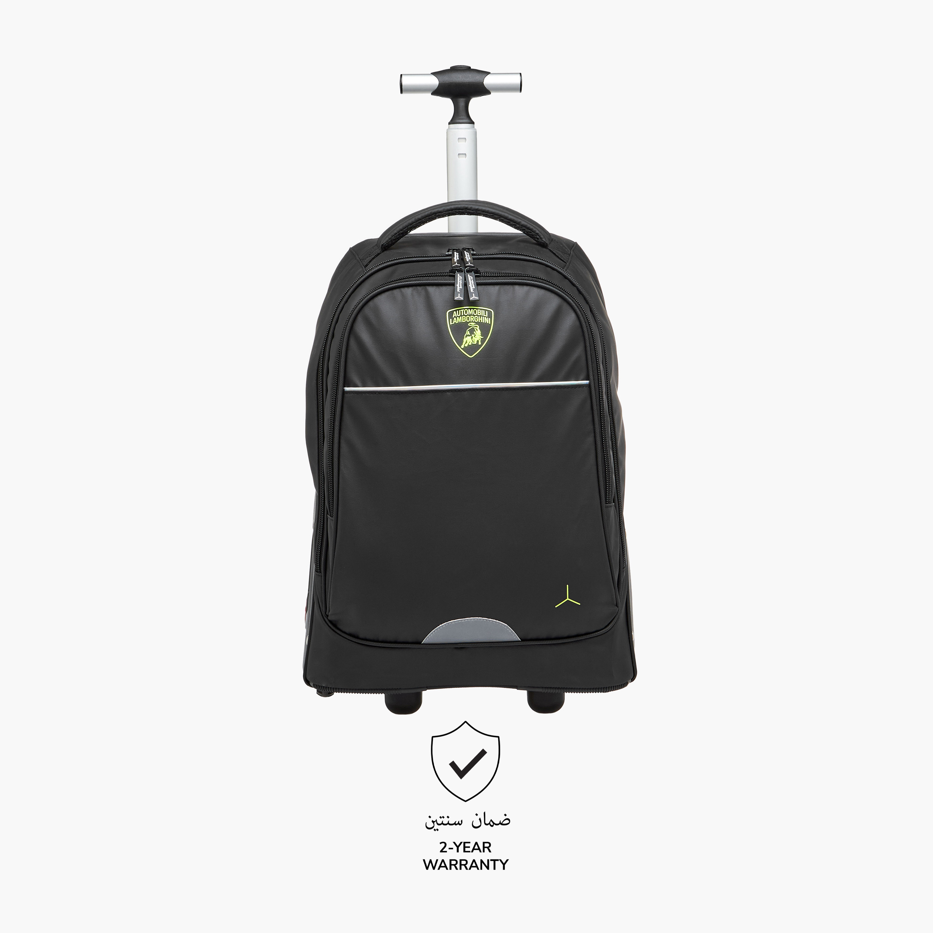 شنطة ترولي للأولاد 8-13 سنة بحزام قابل للتعديل وتصميم رياضي من لامبورجيني-school-bagsandbackpacks-trolleybags-image-6